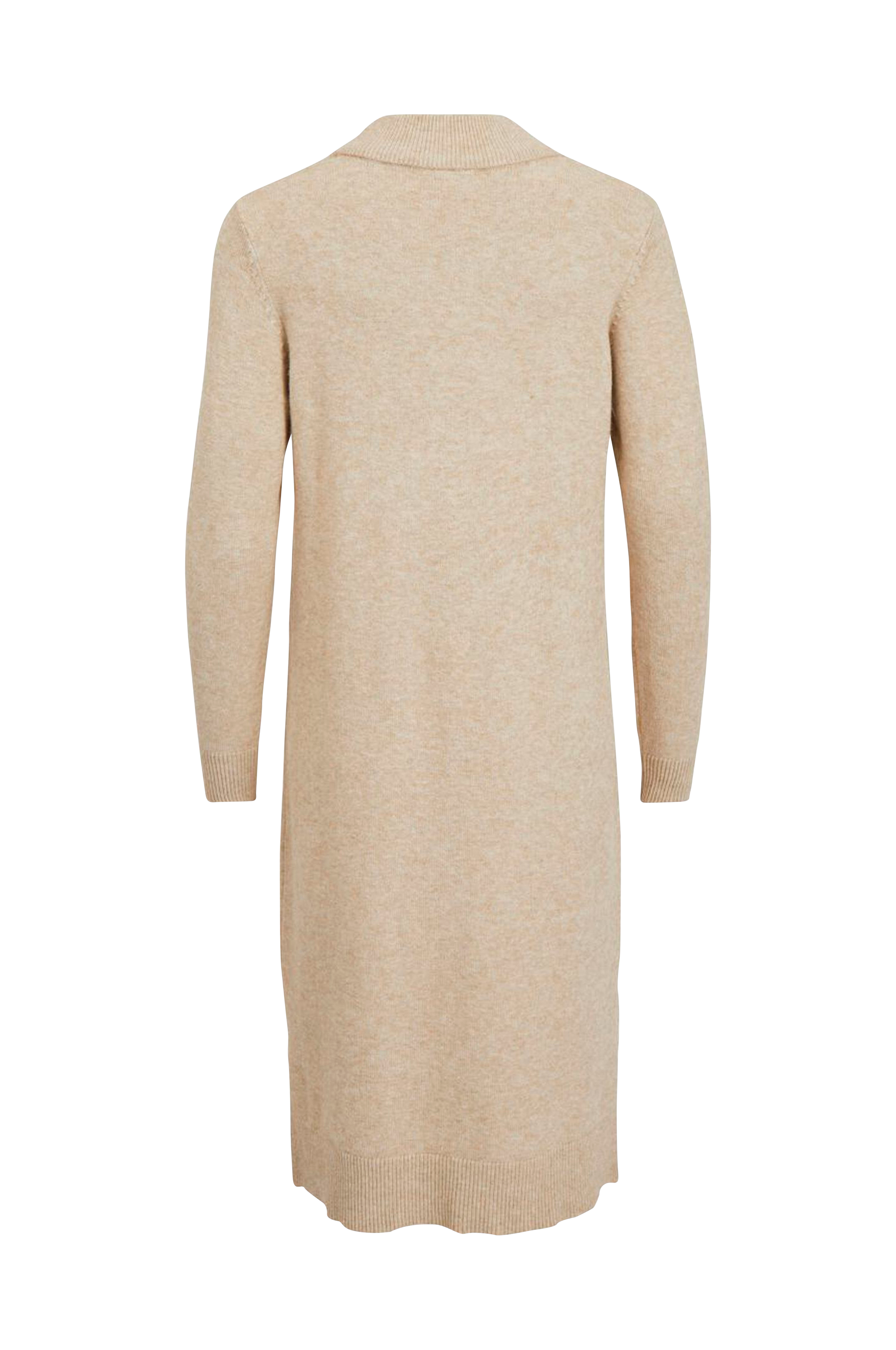 VILA VIRIL CREW NECK L/S NOOS - Vestido de punto - fungi/gris
