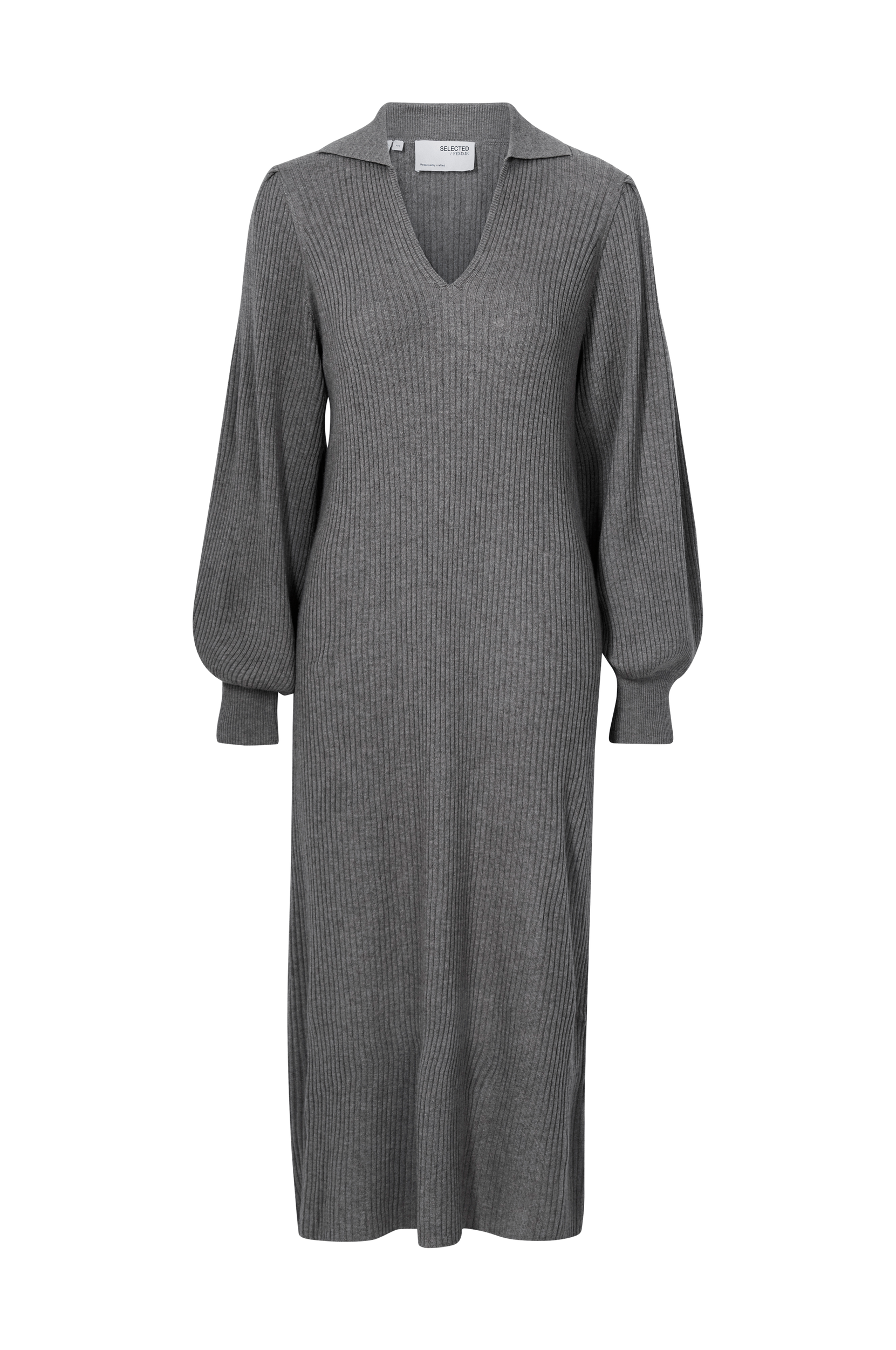 enhed hule Regan Selected FEMME - Strikkjole slfSelene LS Knit Dress B - Grå - 36 - Kjoler -  Tøj til kvinder (29157044)
