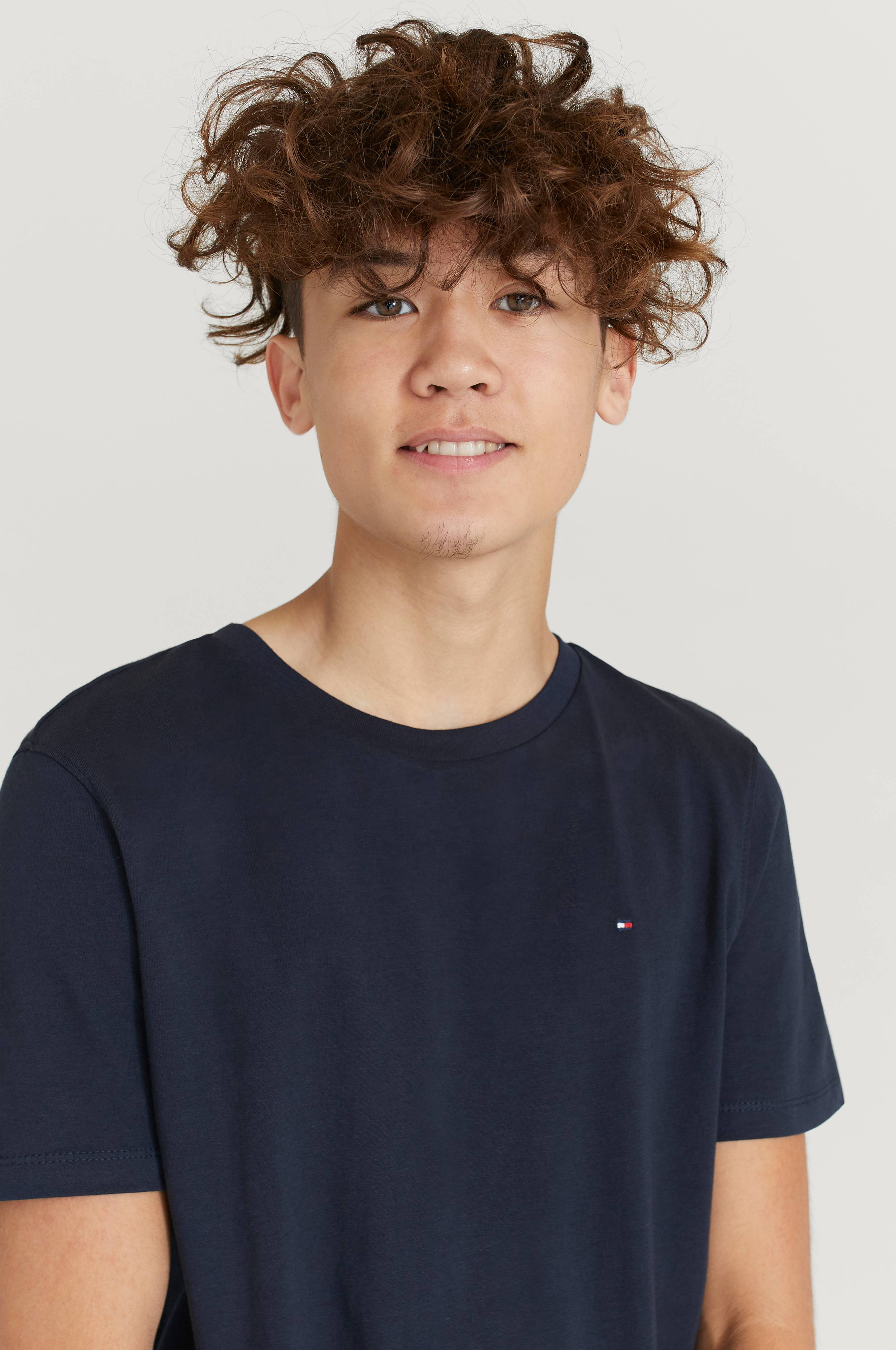 S/S Basic T-shirt Knit Tommy Hilfiger Boys CN - - T-shirts Blå