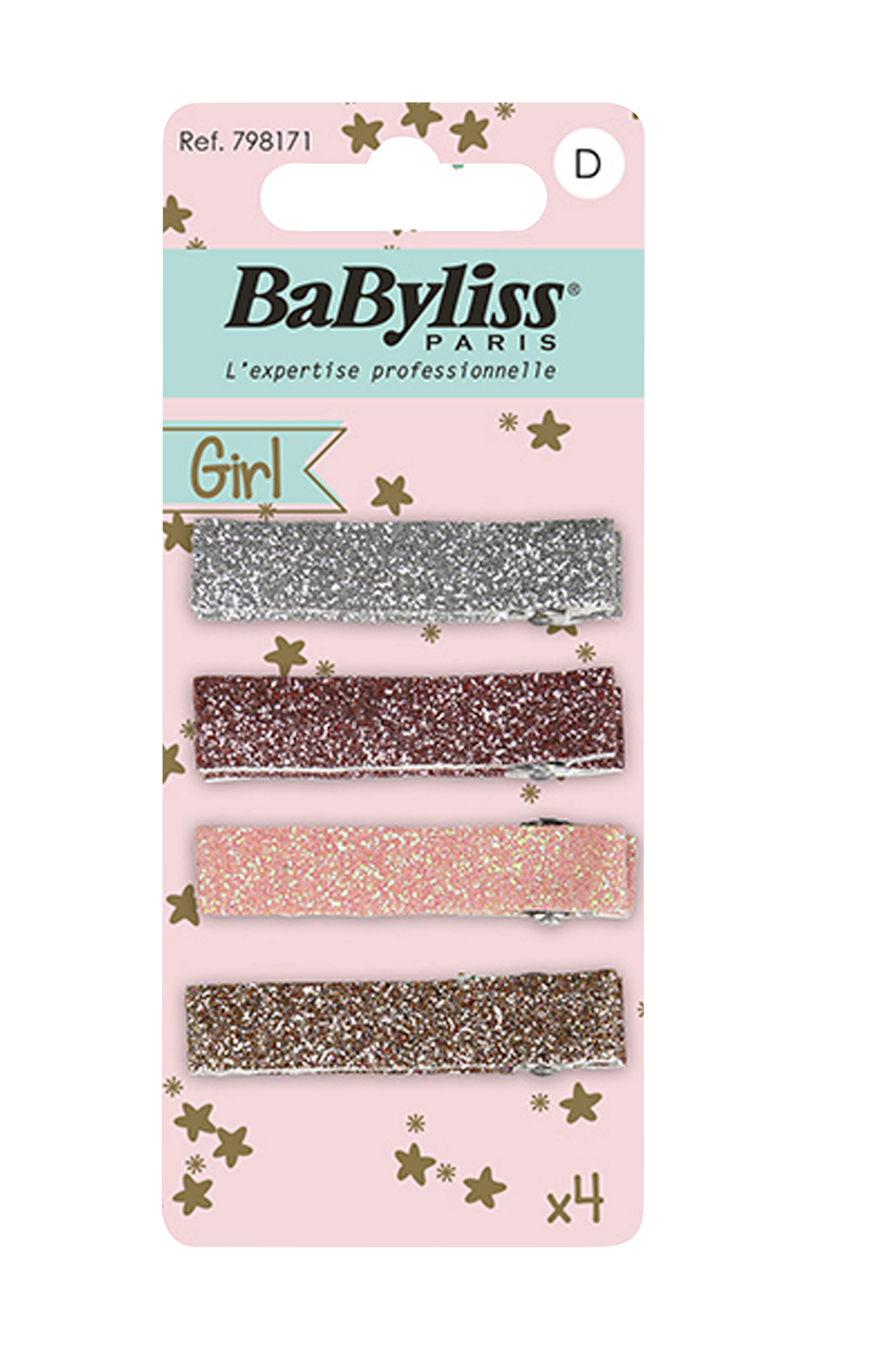 BaByliss - Hårklips Glitter Kids 4 st