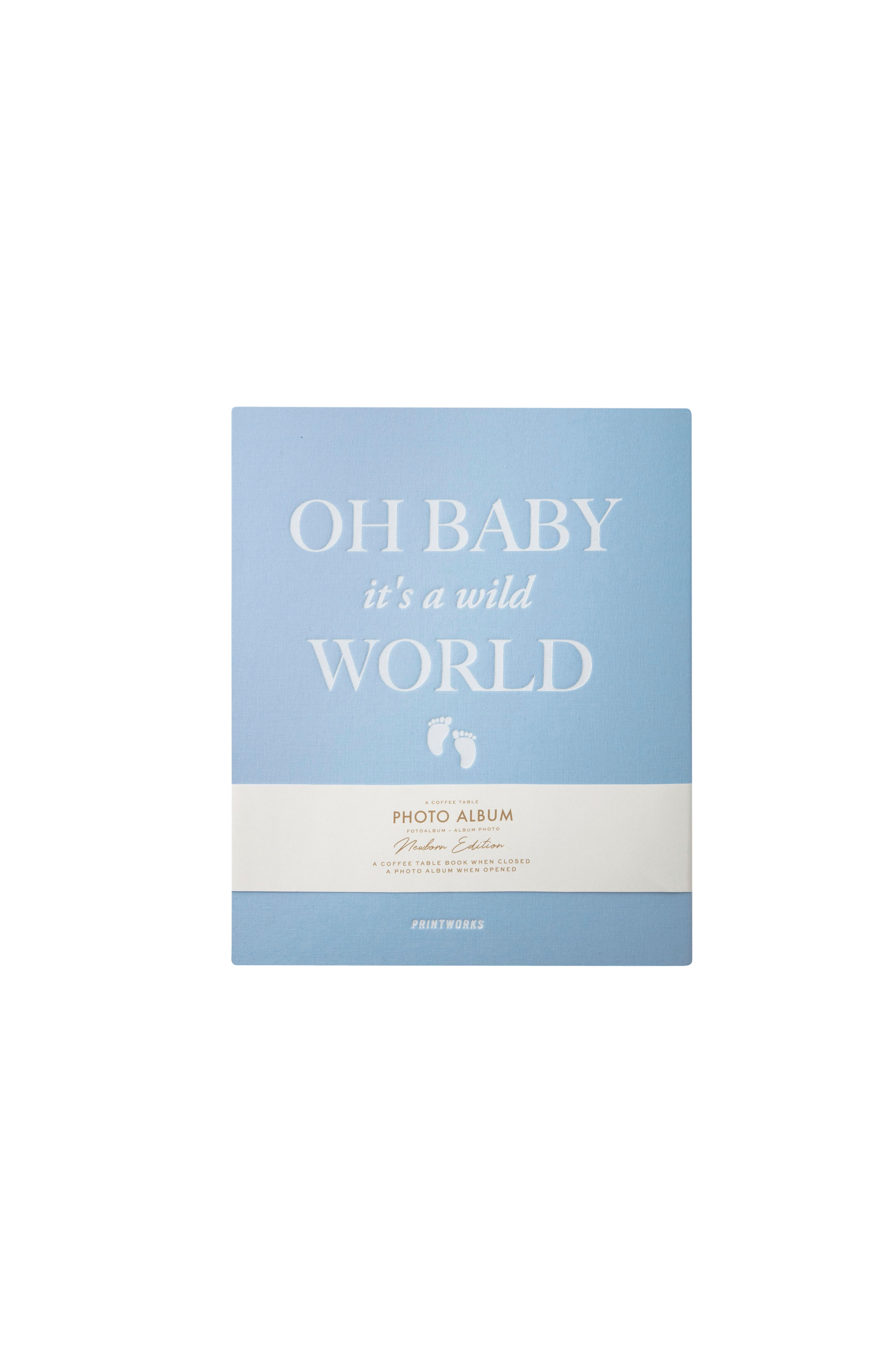 PRINTWORKS - Fotoalbum baby - Baby it's a Wild World, 21x28 cm - Blå
