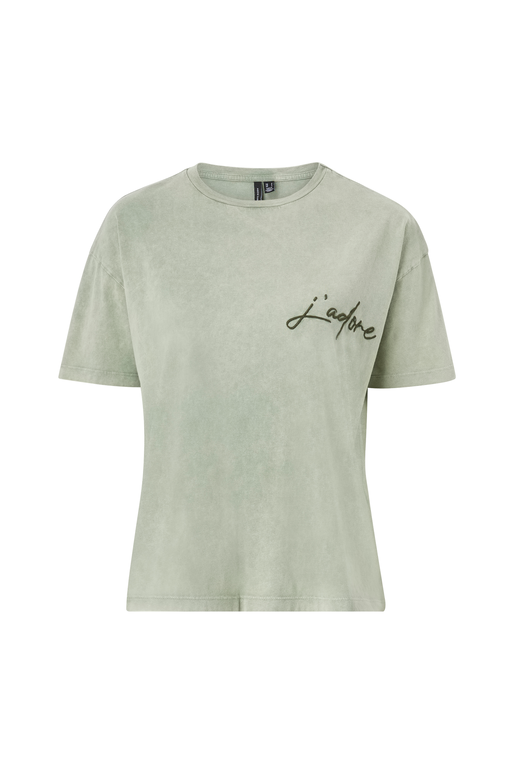 Vero Moda - Top vmForever Loose Embroidery T-shirt - Grøn - 34/36