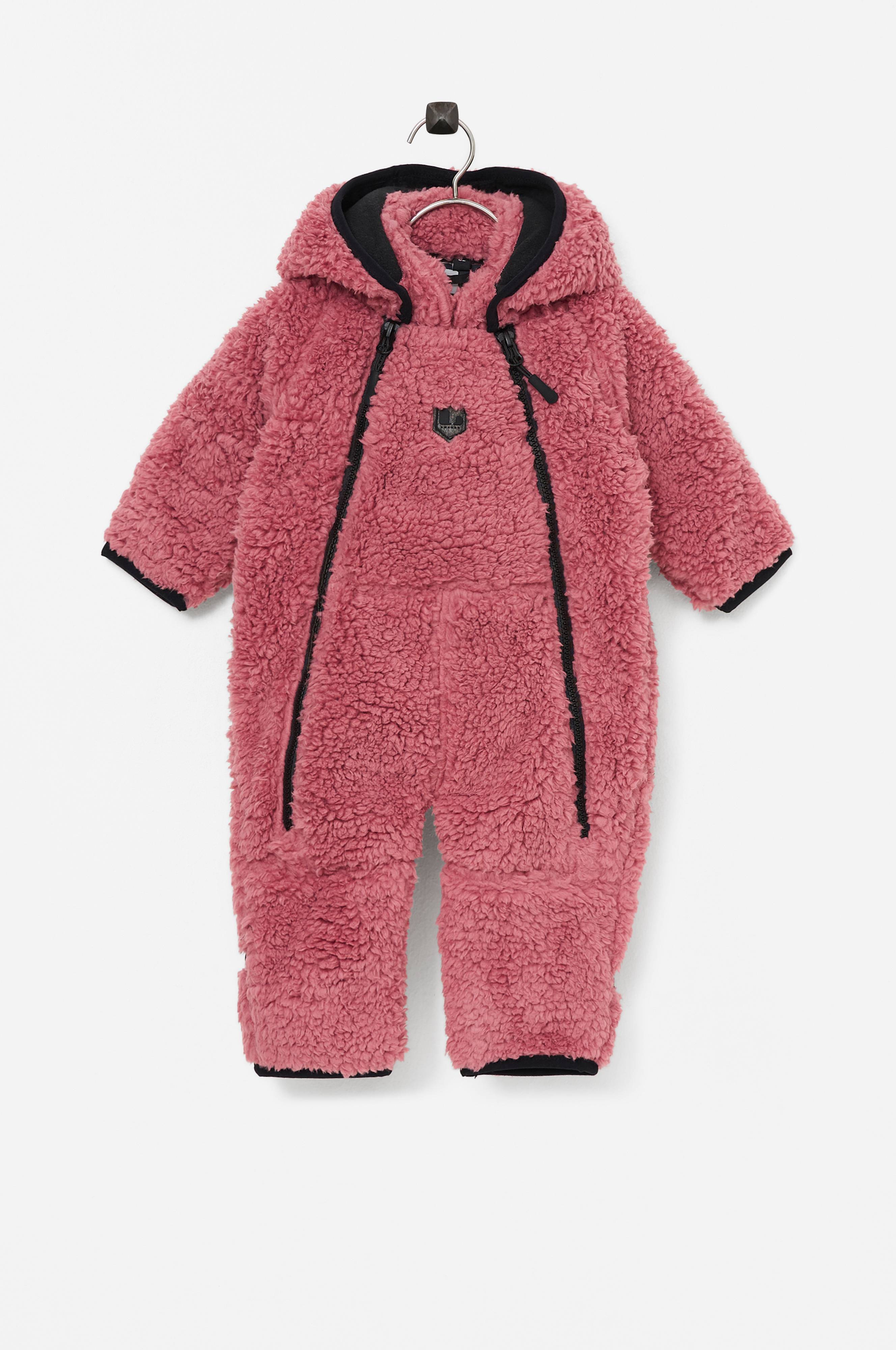 Lindberg Overall Muddus Pile Baby Overall Windfleece Rosa