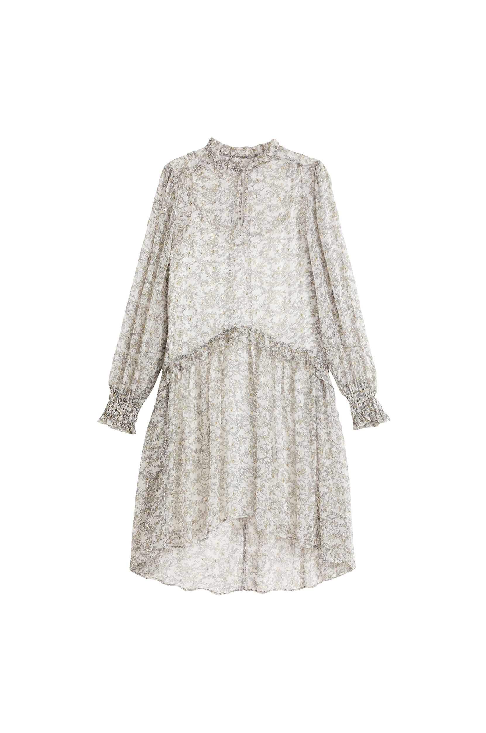 La Redoute - Asymmetrisk kjole med langt ærme - Brun - 42