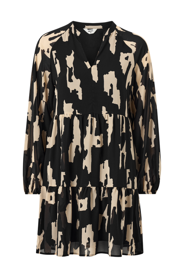 Object - Kjole objMila Gia L/S Dress - Sort - 36