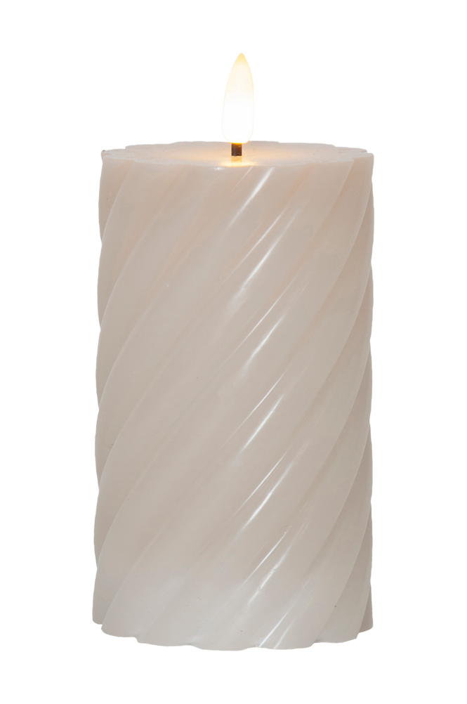 Blockljus Flamme Swirl LED 15 cm