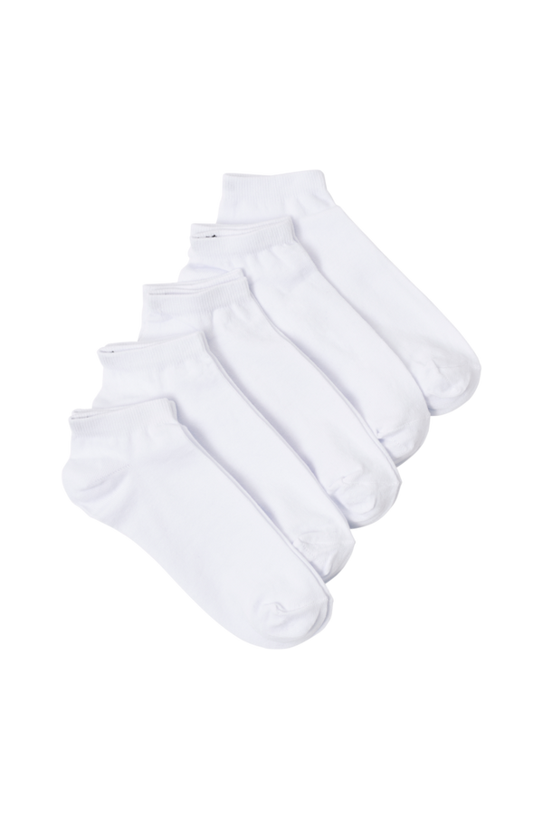 Seger - Ankelsokker Low Cotton Sock 5-pak - Hvid - 35/38
