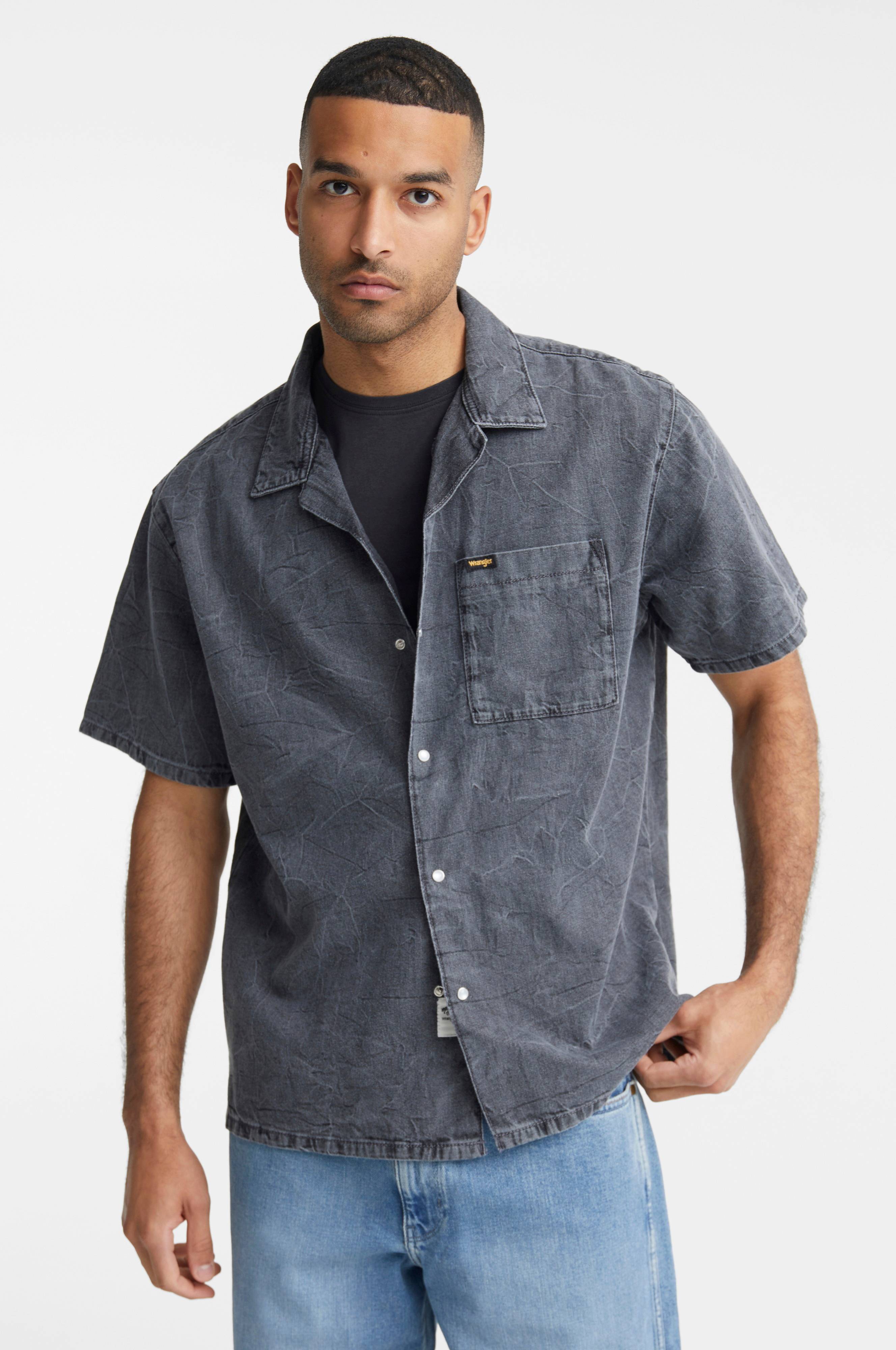 Wrangler Herren Resort Shirt Aus Baumwolle – Lässiges Freizeithemd Mit Batikprint