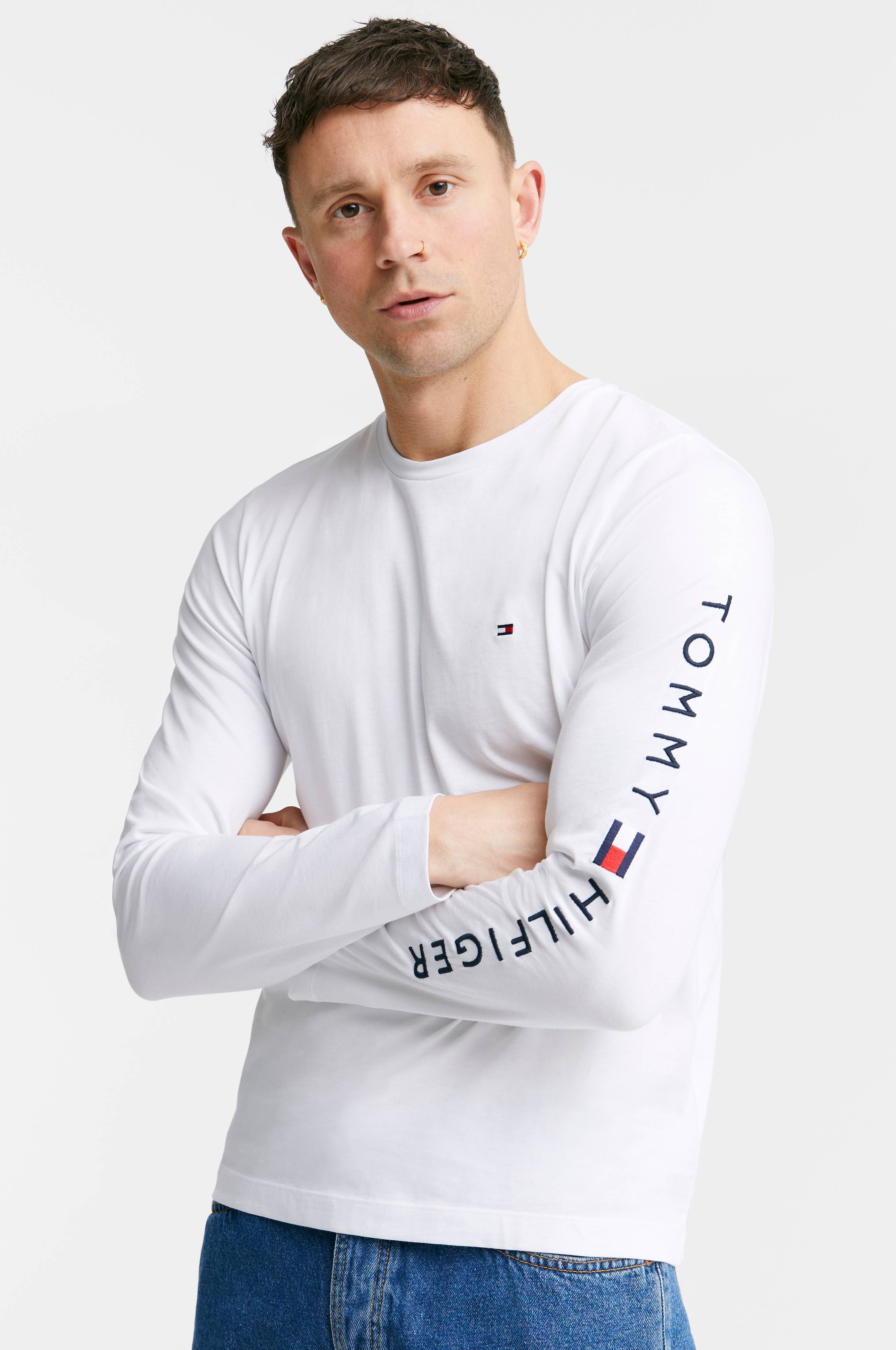 Stjerne modstand Adgang Tommy Hilfiger Langærmet t-shirt Tommy Logo Long Sleeve - Hvid - Langærmede  T-shirts | Ellos.dk