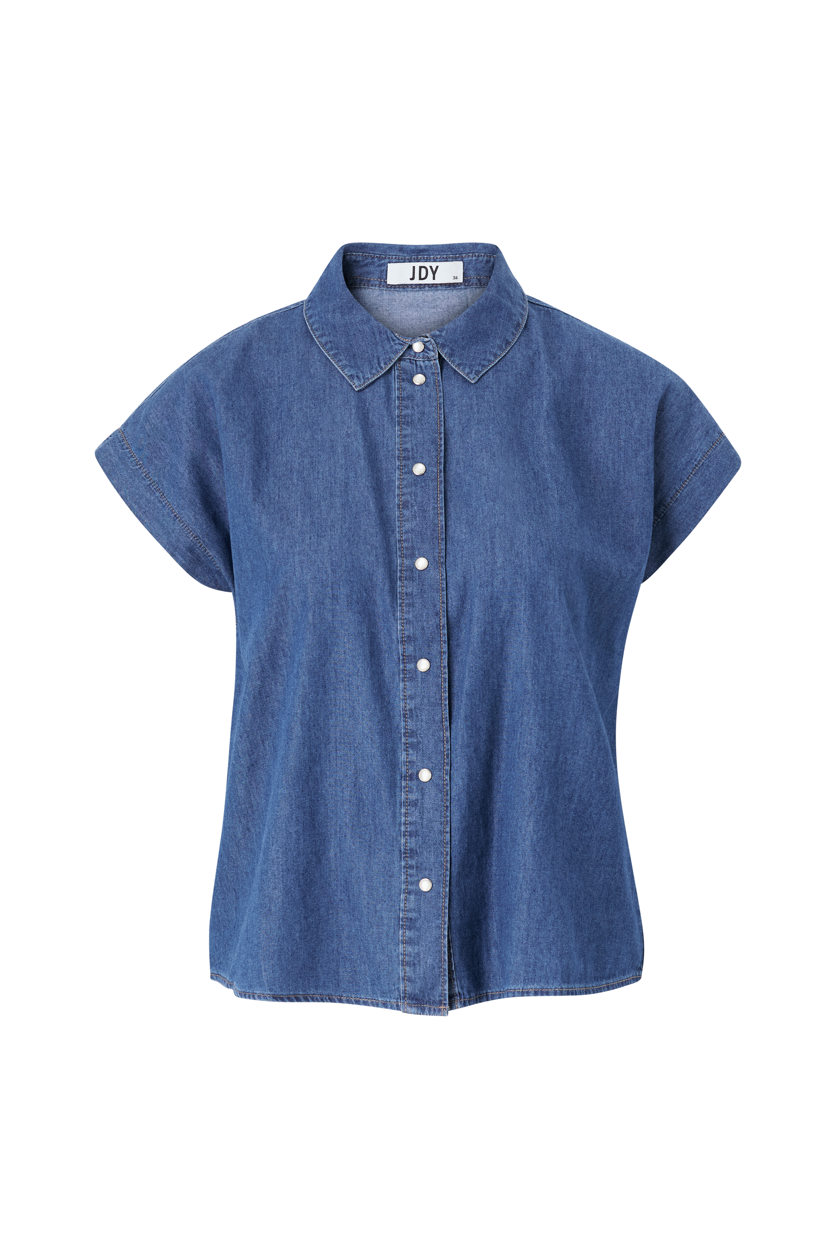 JDY Bluse jdySaint S/L Bluser Blå - - Shirt Wvn