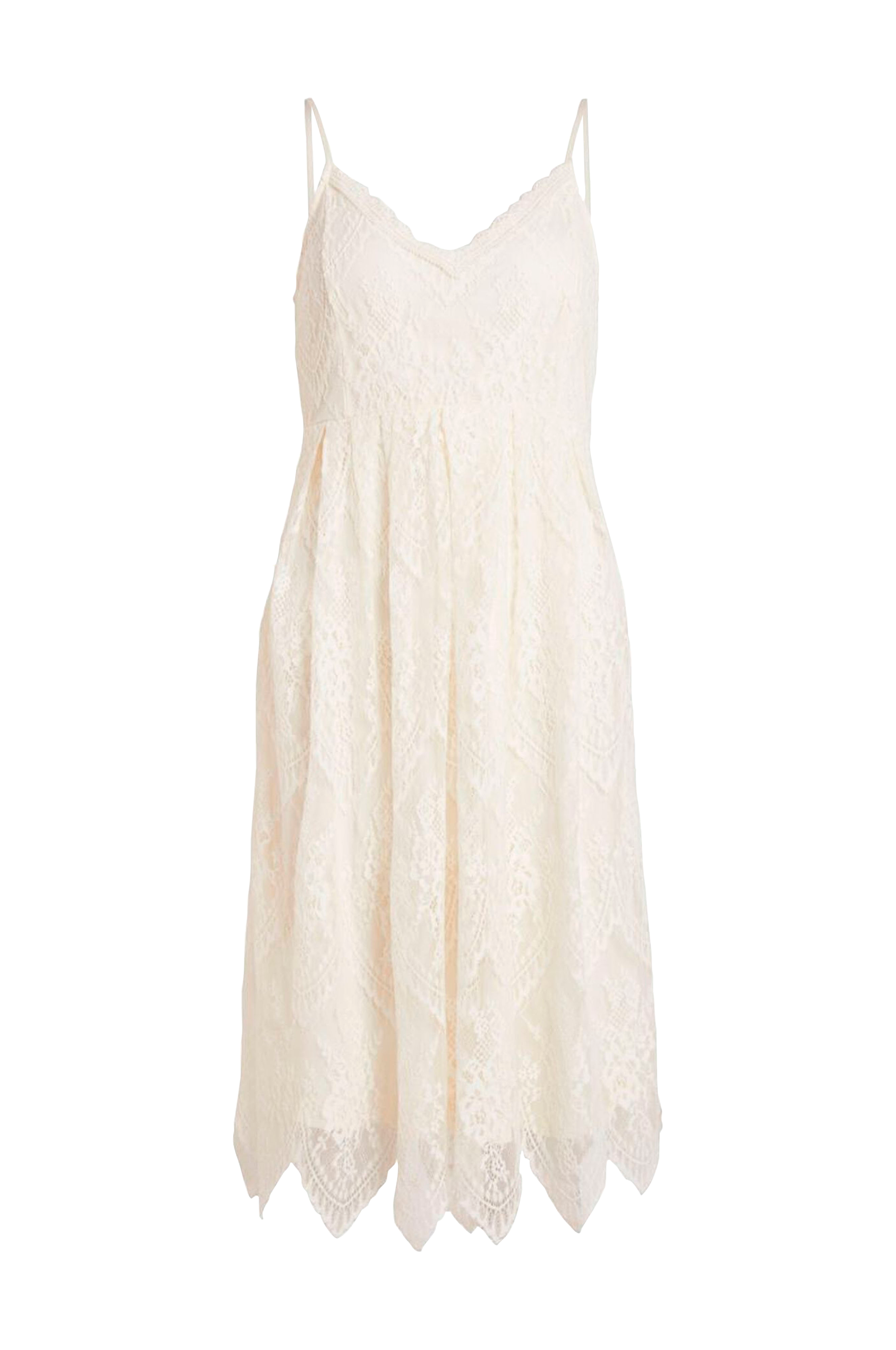 viRebecca Lace S/L Dress - Hvid - |