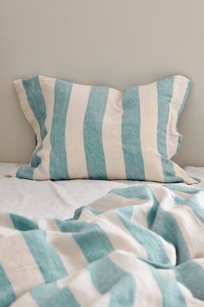 Putevar Candice Block Stripe i vasket lin