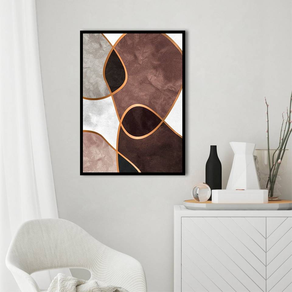 Malerifabrikken Poster Velvet Shapes 4, brun från Malerifabrikken, bild 2