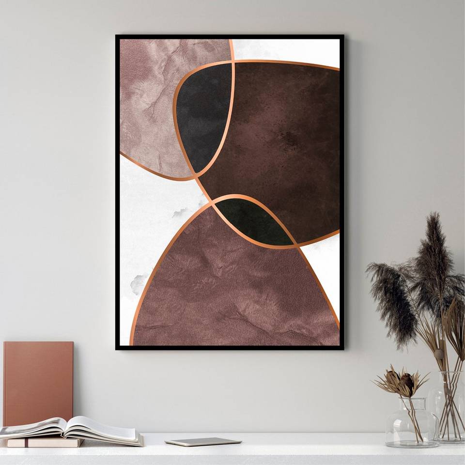 Malerifabrikken Poster Velvet Shapes 3, brun från Malerifabrikken, bild 2