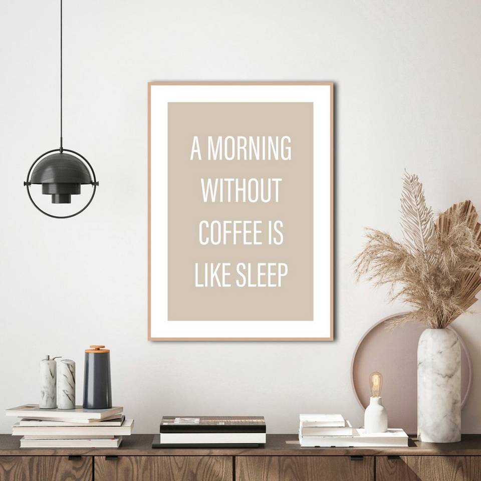 Malerifabrikken Poster Without coffee, beige från Malerifabrikken, bild 2