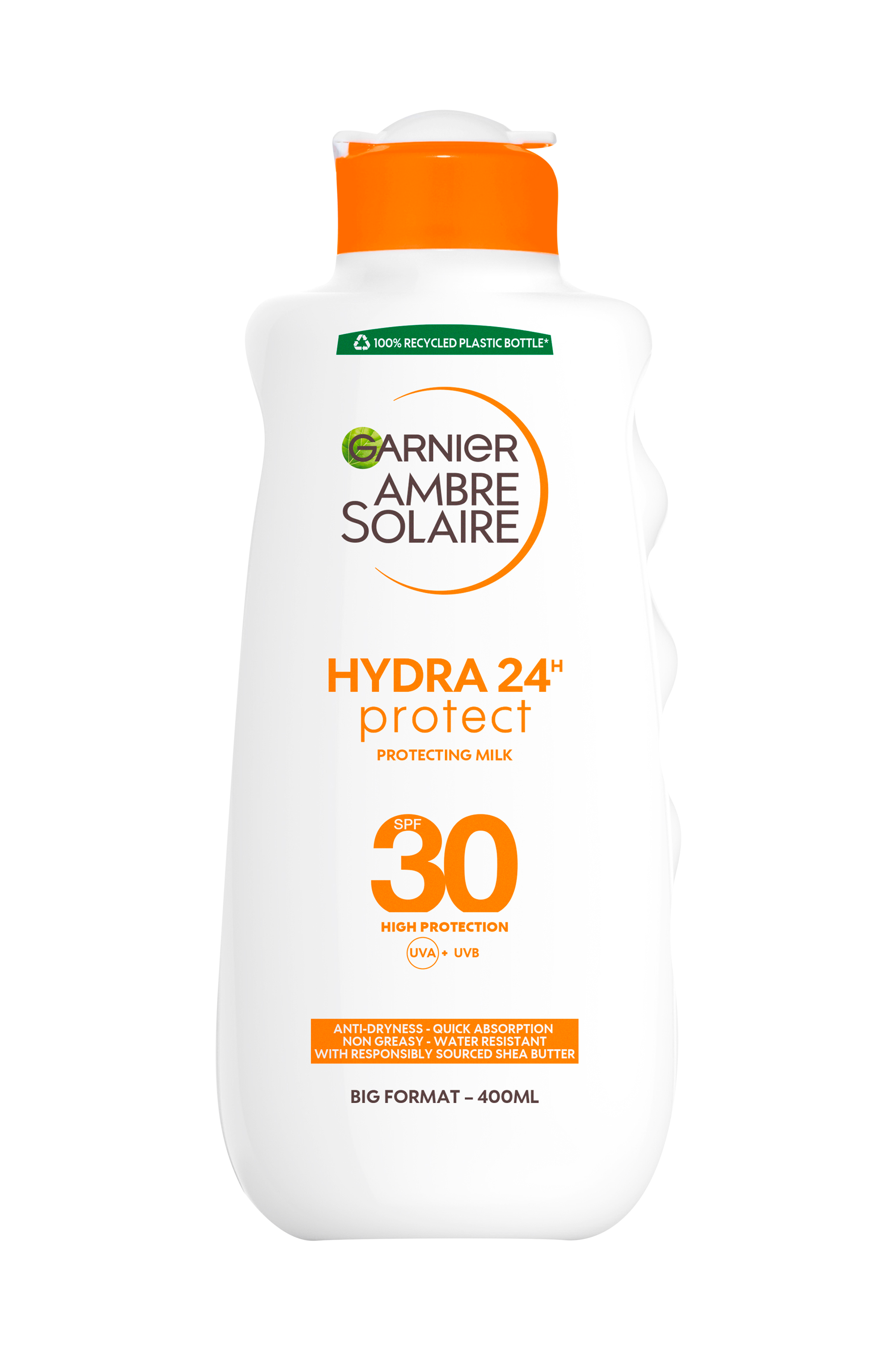Garnier Ambre Solaire Hydra 24H Protect Protecting Milk SPF 30 400 ml Kropp Ellos.se
