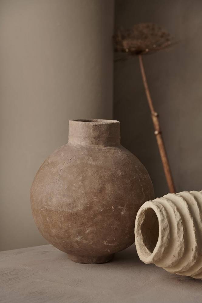 Maljakko Potty Papier-maché, korkeus 33 cm