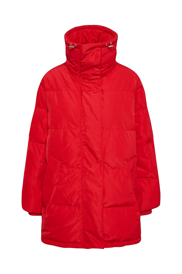 InWear - Dunfrakke Puffer Coat Rød 34 - Jakker - Tøj til kvinder (29153782)