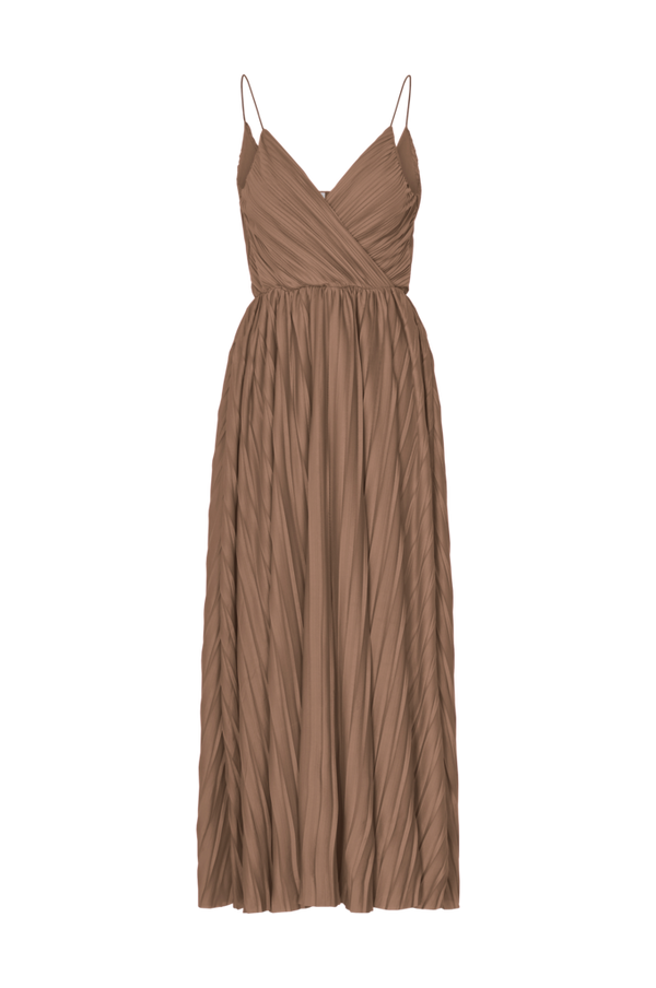 Only - Maxi kjole onlElema S/L Maxi Wrap Dress - Natur - 44