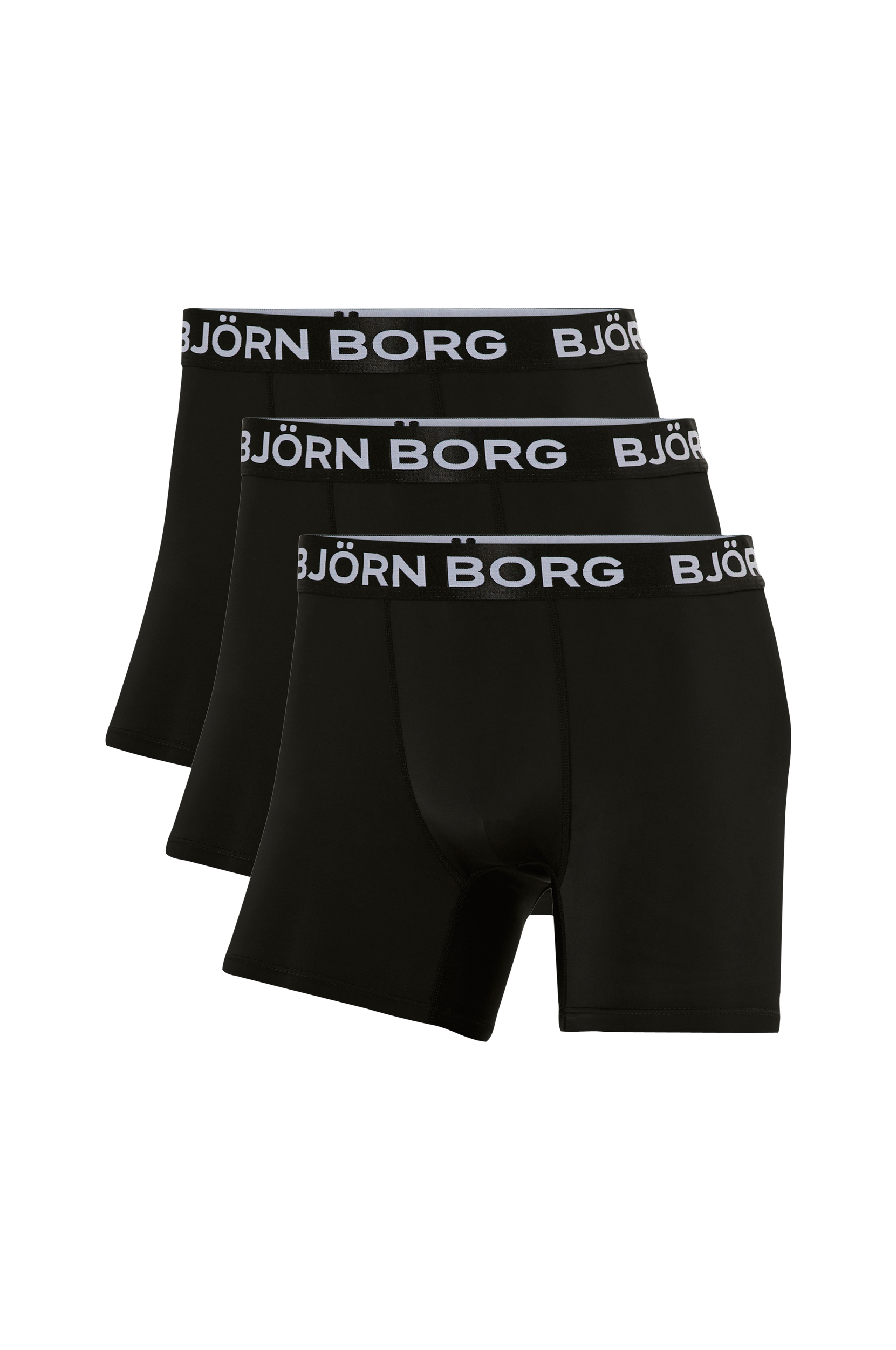 Björn Borg - Boksershorts Performance Boxer 3-pak  - Sort - XL