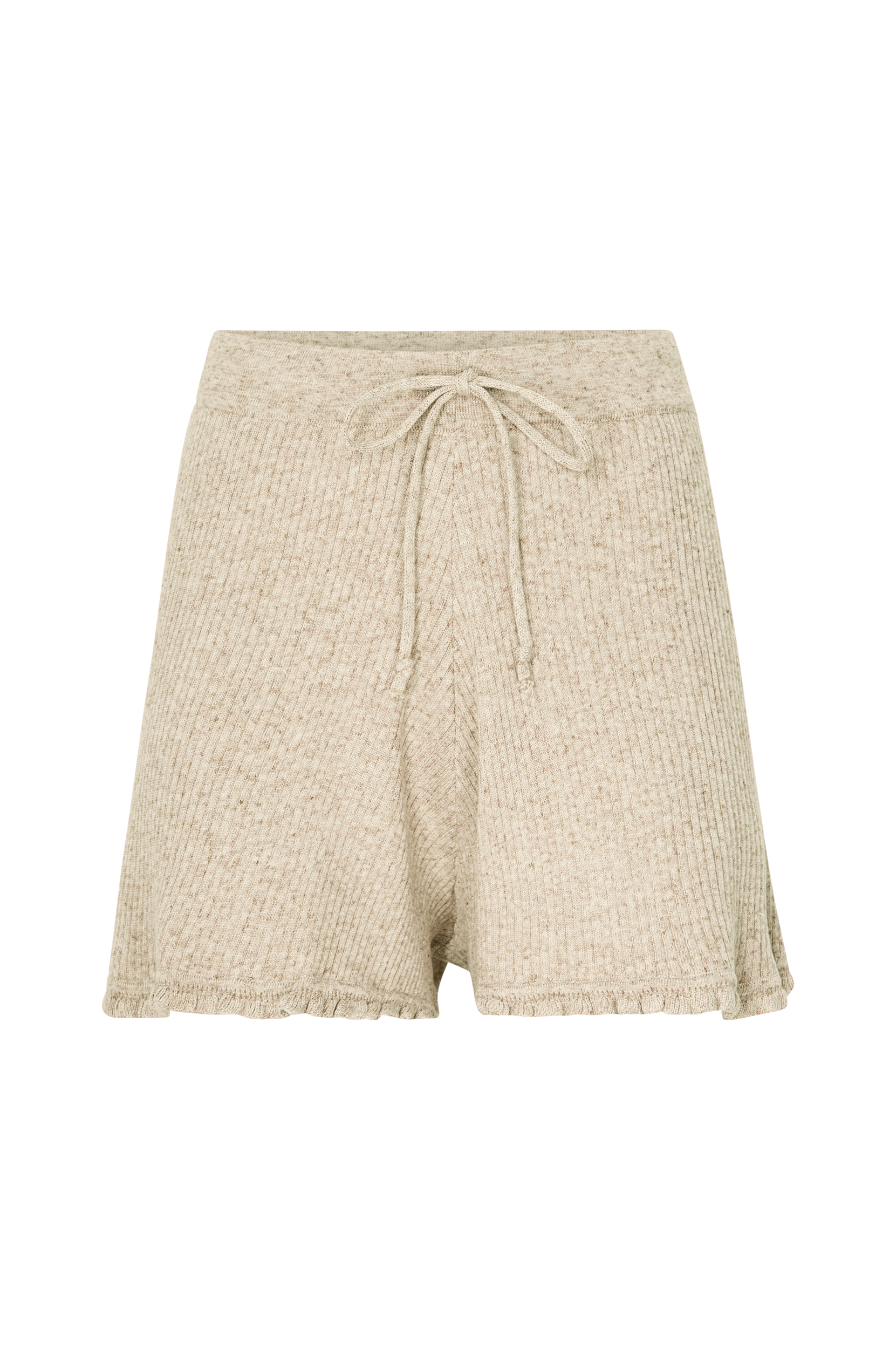 Only - Shorts onlLina Ruffle Shorts Knt - Beige - 40