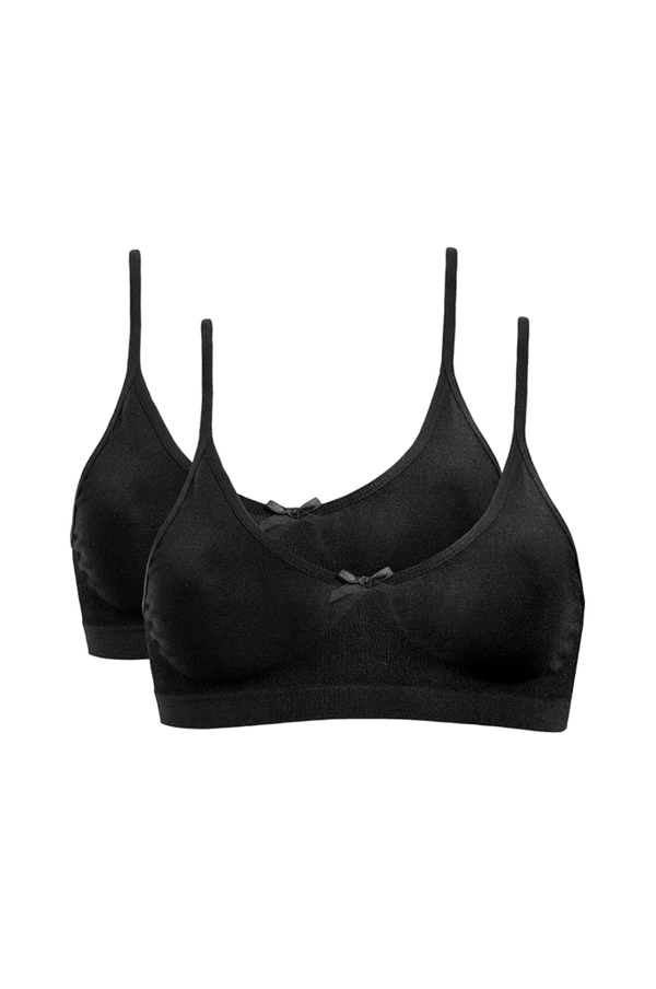 Abecita - Bralette Little Wonder Seamless Top 2-pack - Sort - 38