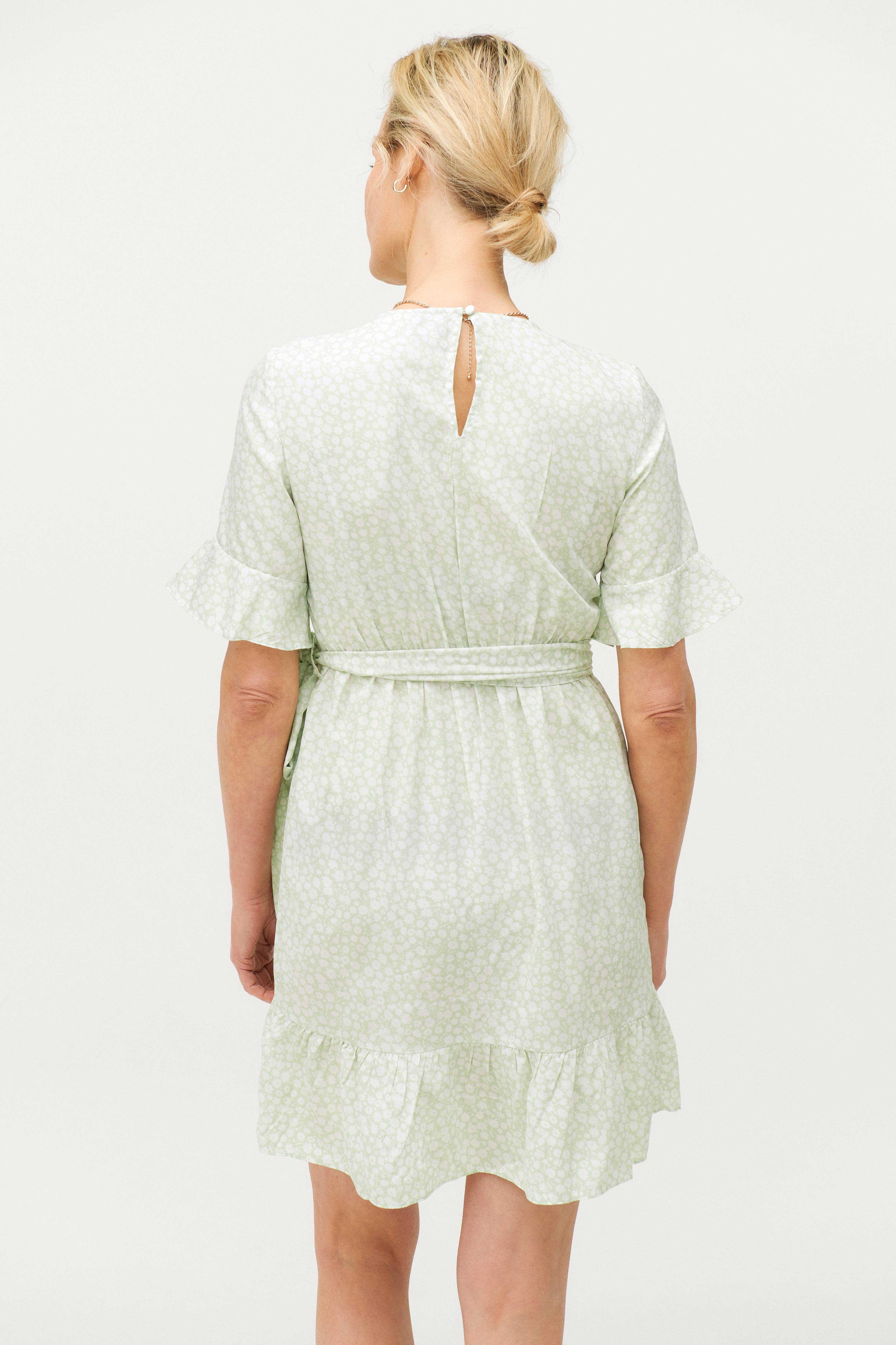 Vero Moda Grønn Short - kjoler Dress vmHenna 2/4 O-neck - Korte Kjole