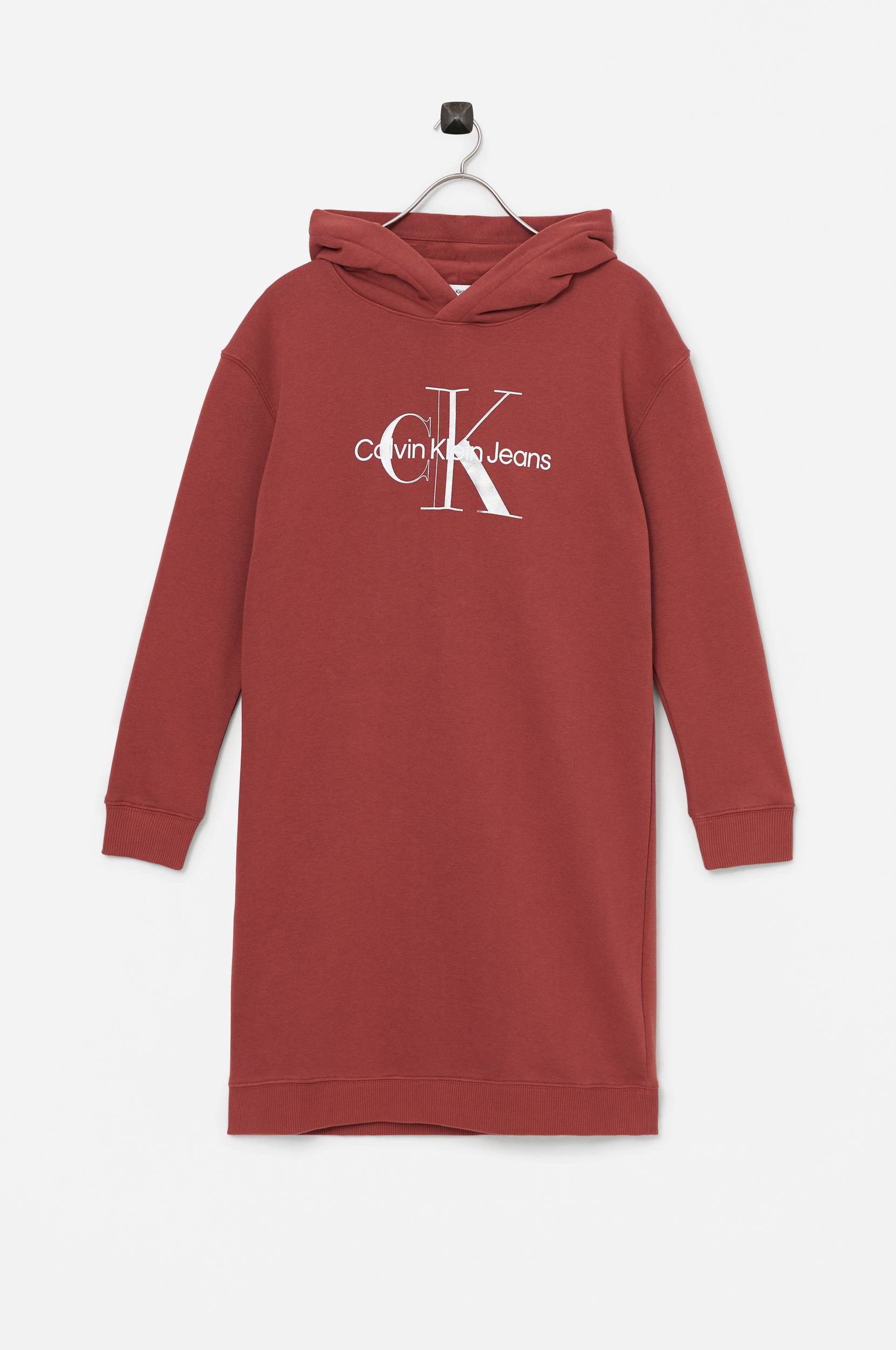 Calvin Klein - Kjole Metallic Monogram Hoodie Dress - Rød - 152