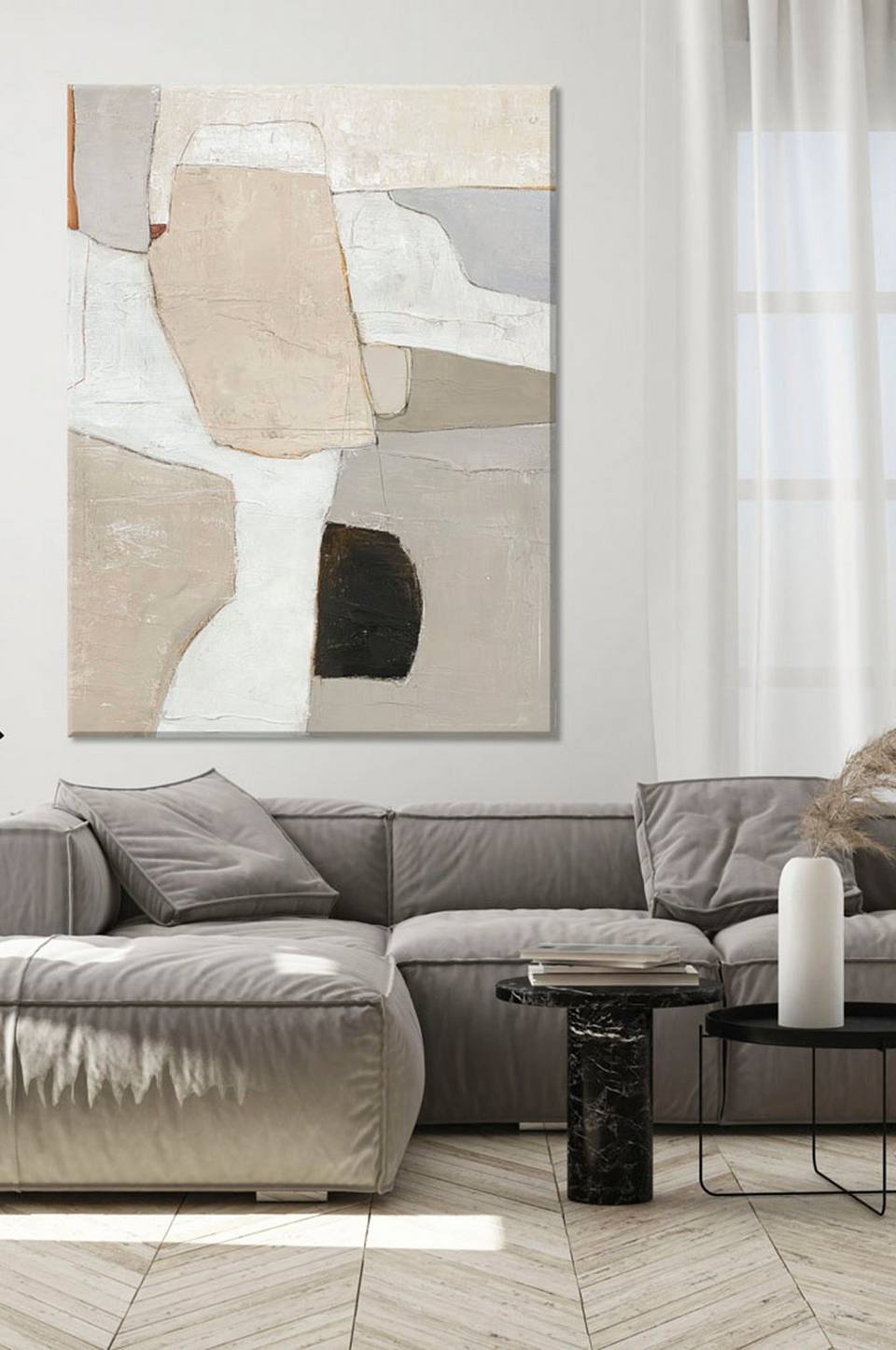 Malerifabrikken Originalmålning Accurate, beige från Malerifabrikken, bild 2