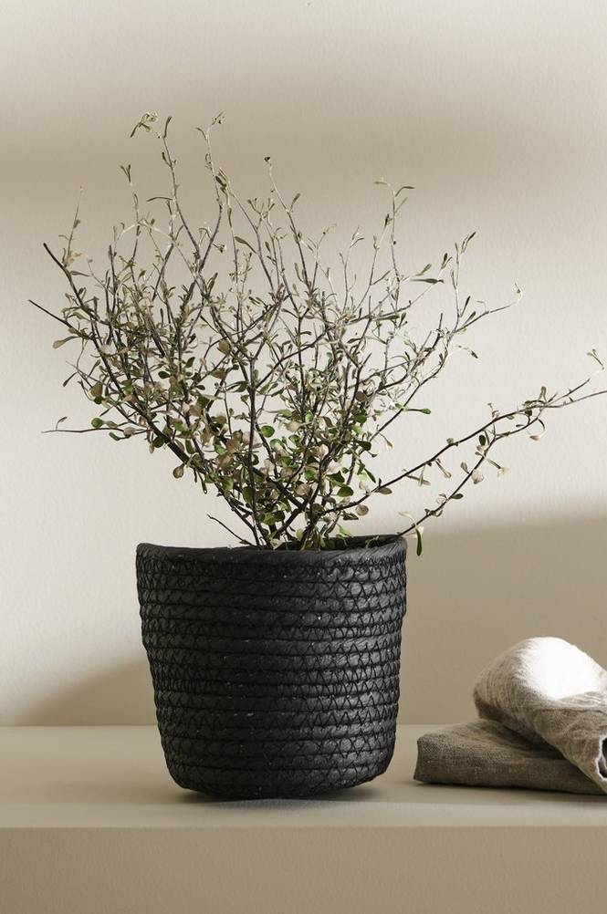 Kurvpotte svart 14,5 cm