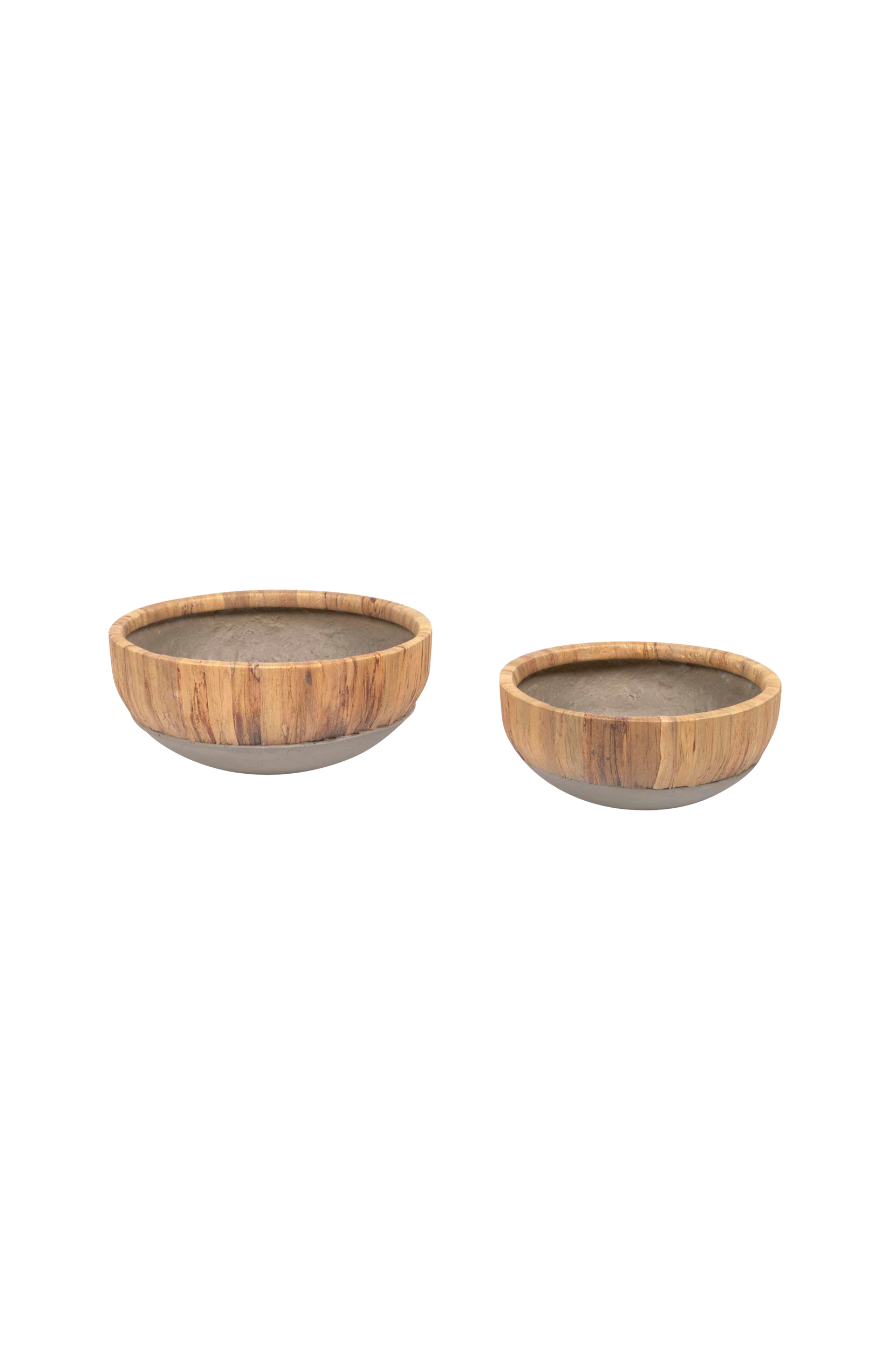 Kave Home - Krukor Tirsa, set om 2 - Natur