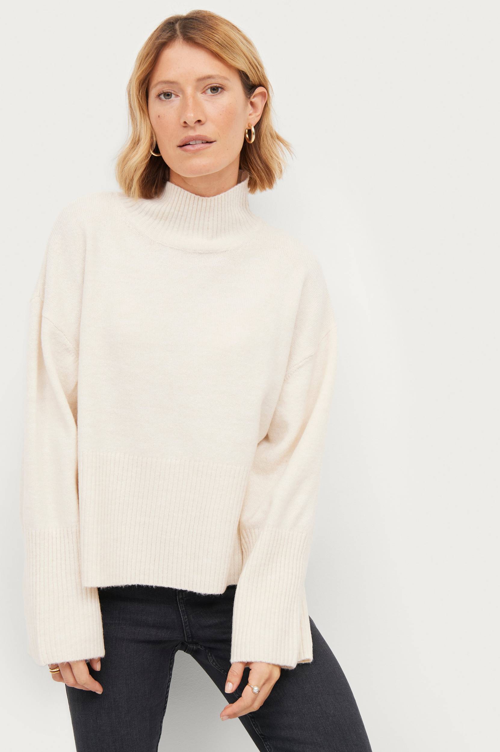 Gina Tricot - Trøje Lova Knitted Sweater - Hvid - 36/38