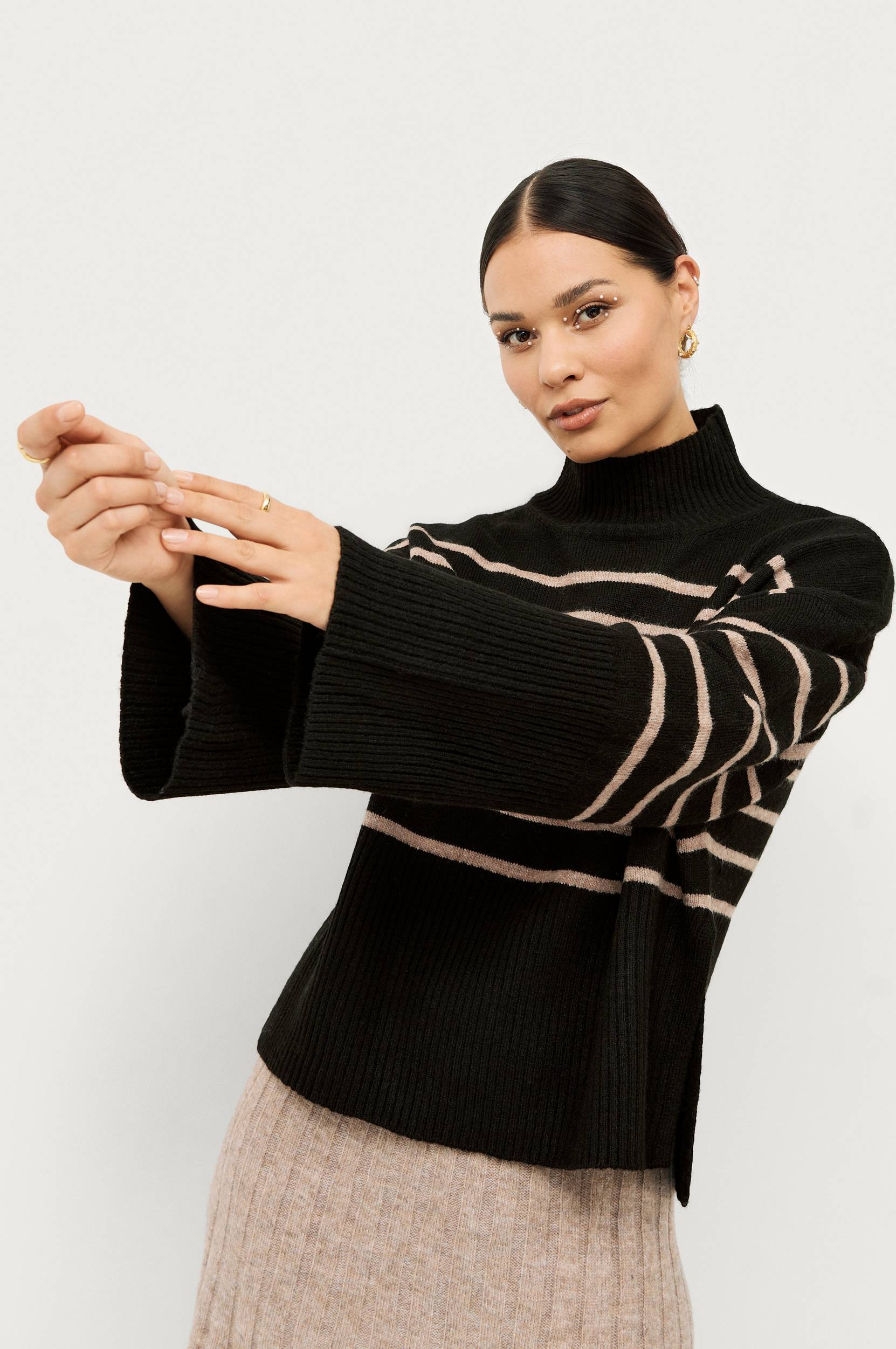 Gina Tricot - Trøje Lova Knitted Sweater - Natur - 42/44
