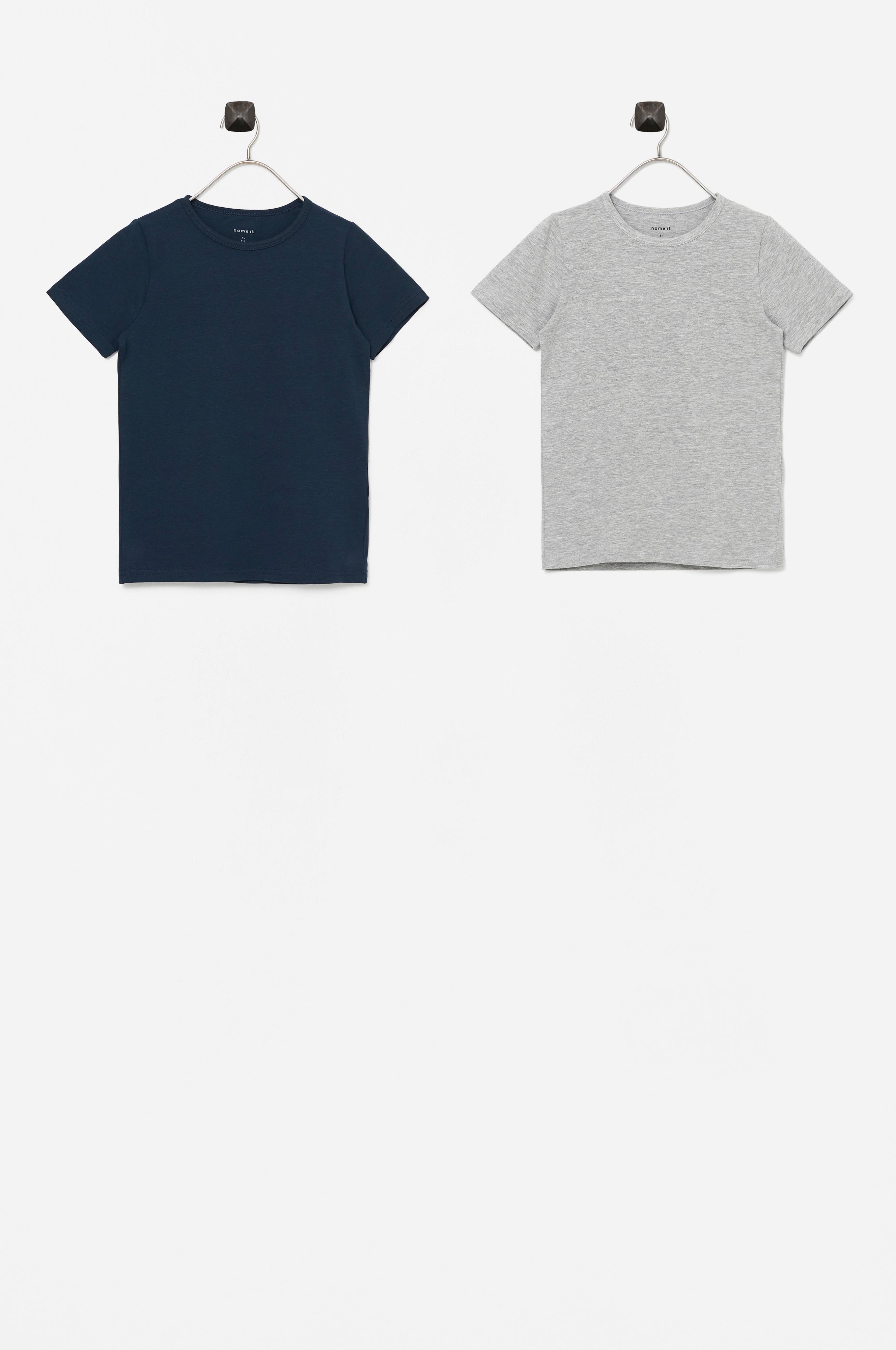 - T-shirts it Blå Name - 2-pakning Slim T-skjorte nkmT-shirt