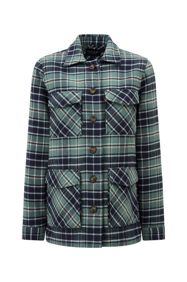 Lexington - Skjortejakke Raven Organic Cotton Flannel Overshirt - Grøn - 34/36