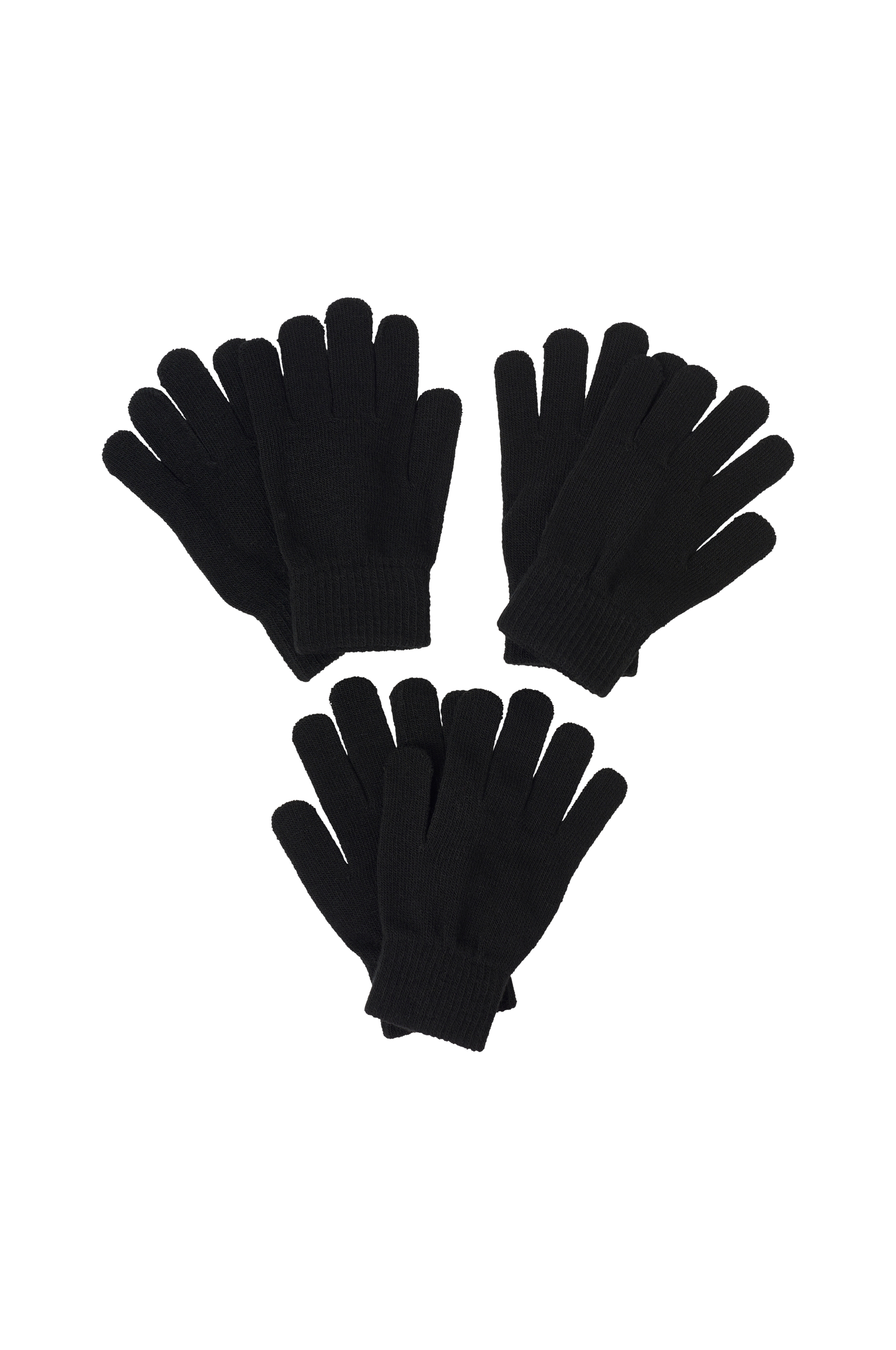 Name it - Handsker nknMagic Gloves 3-pak - Sort - 122/134
