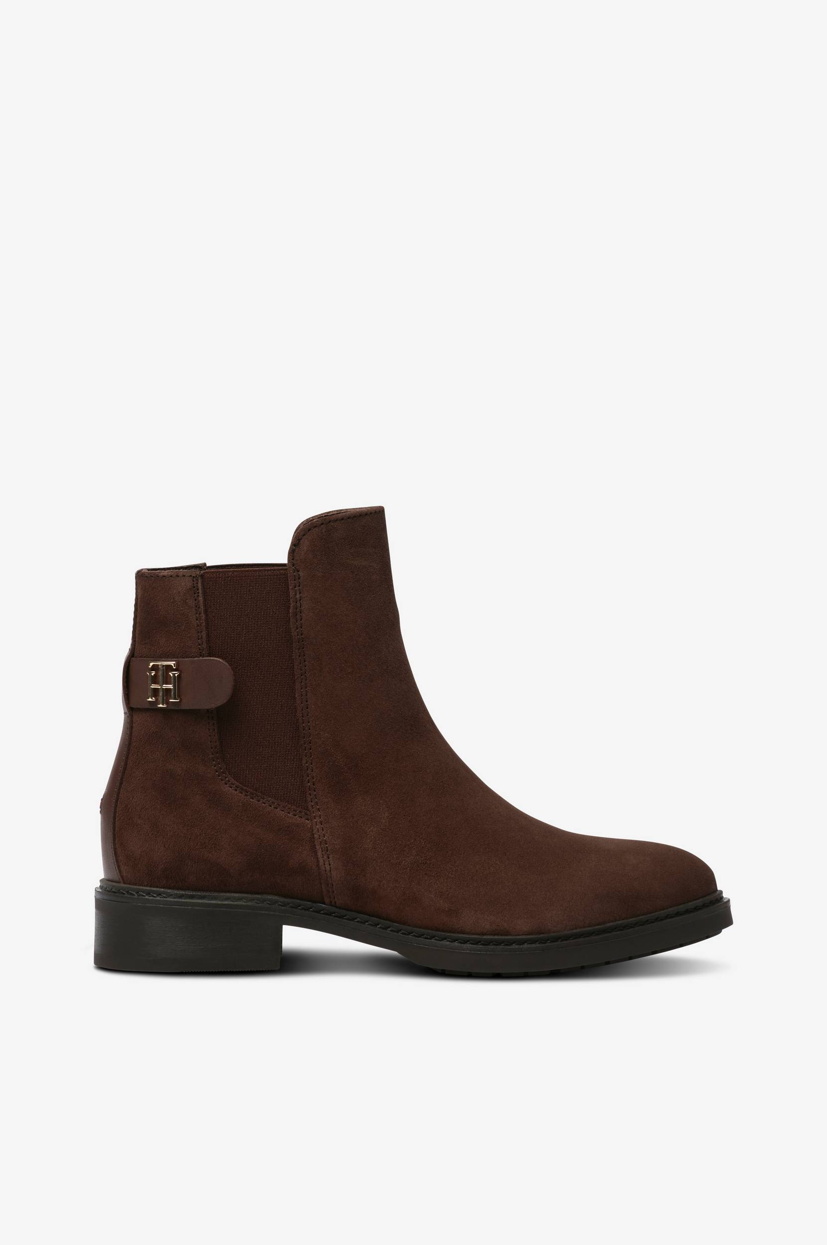 Tommy Hilfiger - Chelseaboot TH Suede Flat Boot - Brun - 42