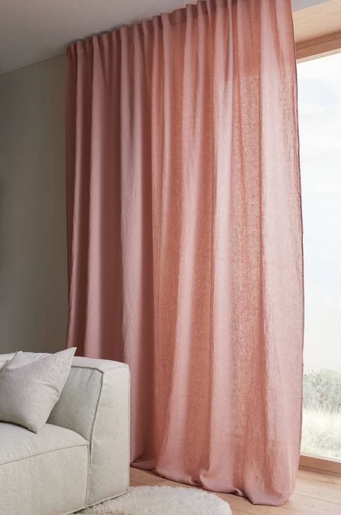 Gardin med multibånd Malva Wide ekstra bred, 1 stk i 100% lin