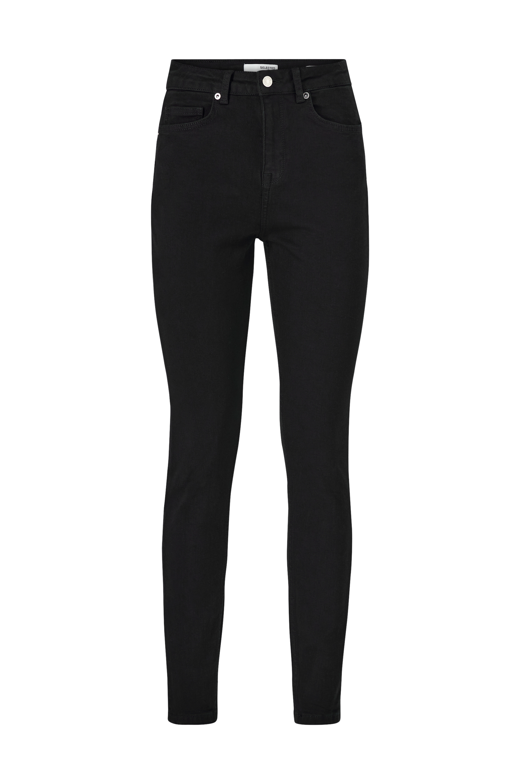 Selected FEMME - Jeans slfMartha HW Jet Black Skinny Jeans - Sort - W31/L32