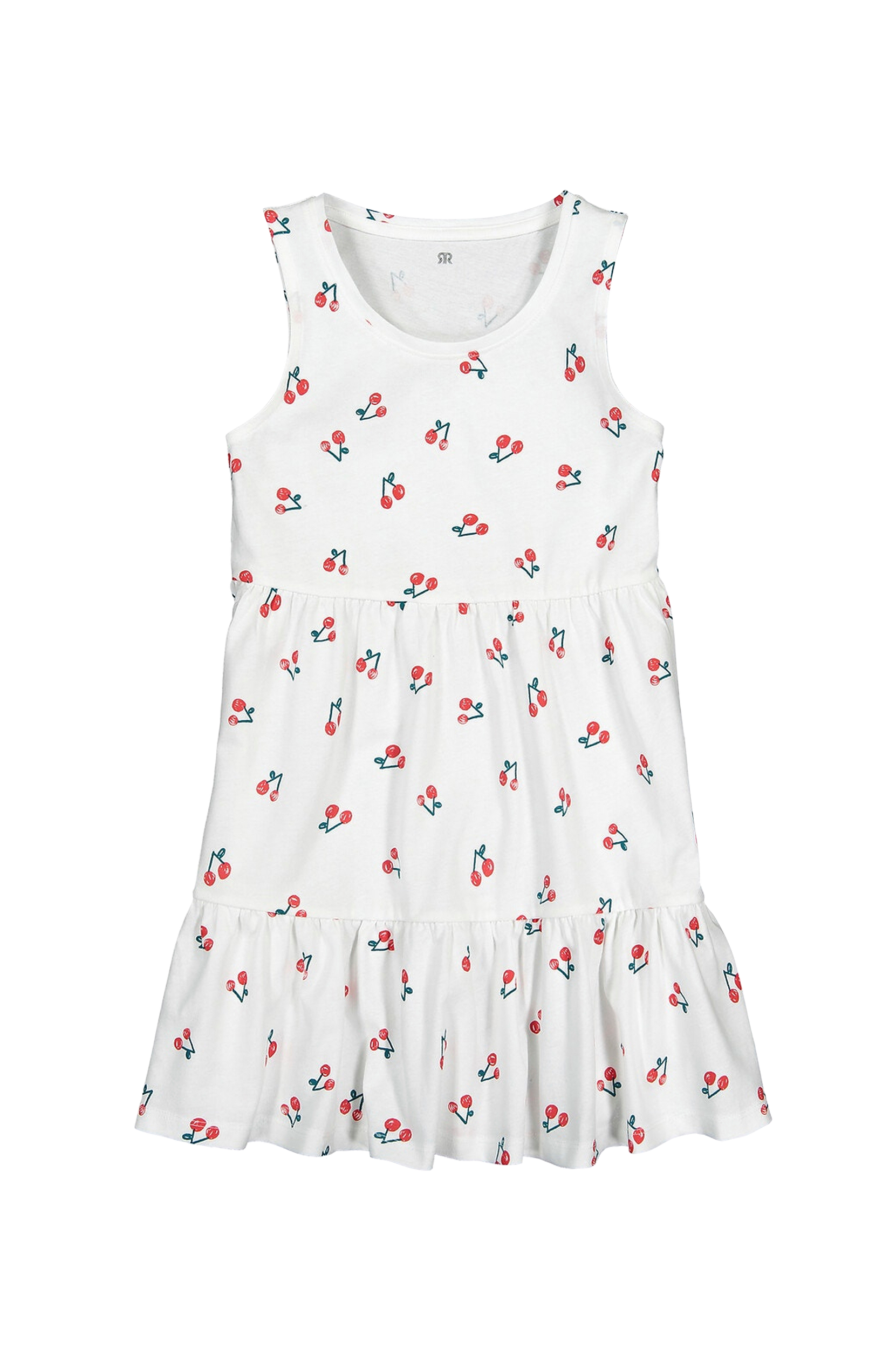 La Redoute - Ærmeløs kjole med kirsebærmønster - Brun - 98/104