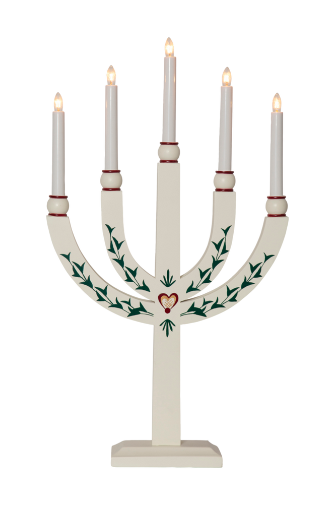 Ljusstake Elias Tradition 61 cm Vit