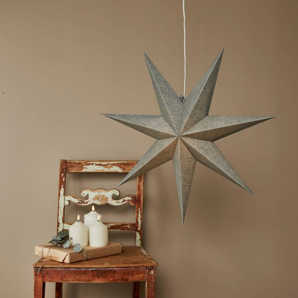 Star Trading Pappersstjärna Cotton 60cm, grön från Star Trading, bild 2