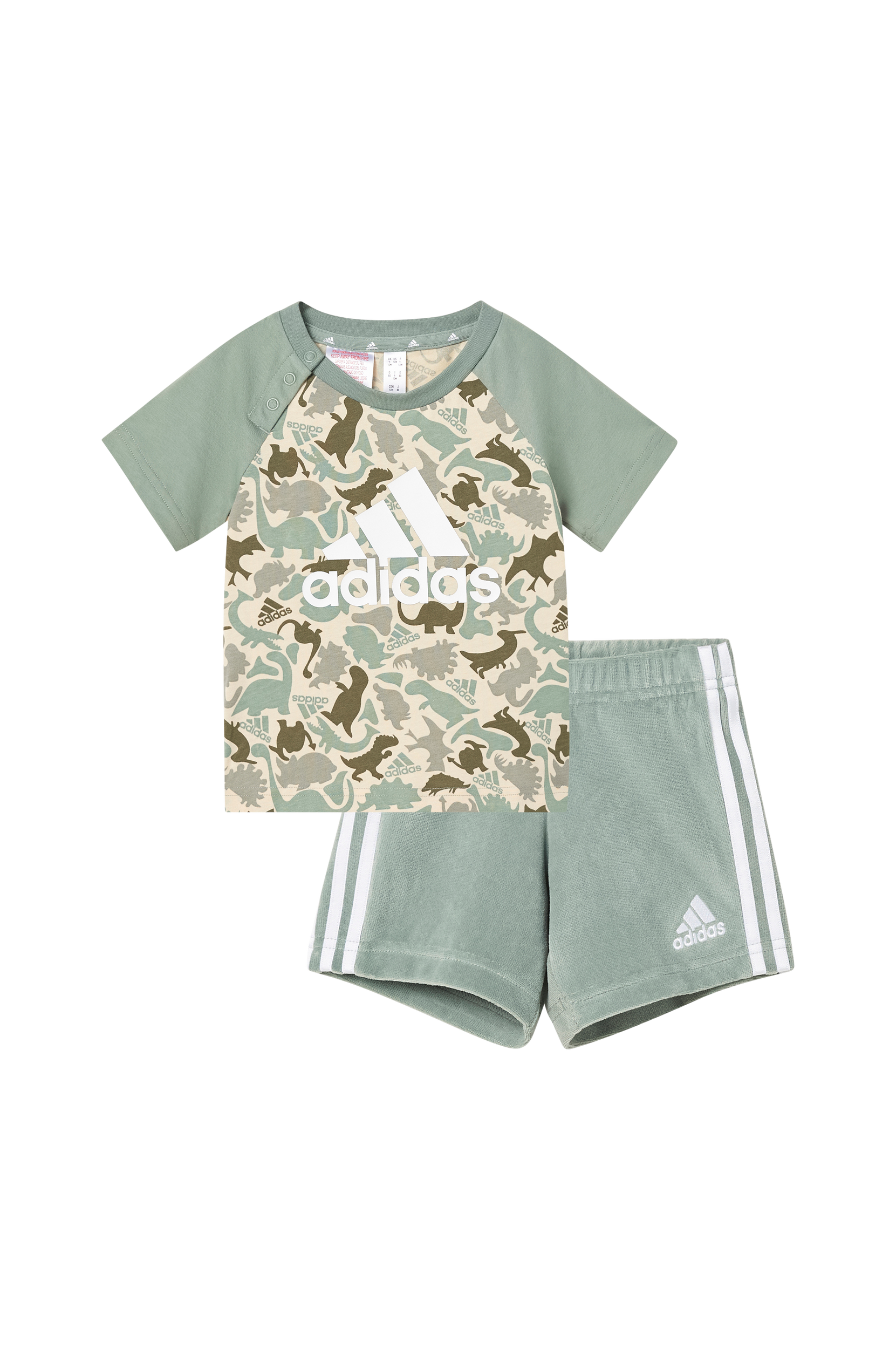 adidas Sport Performance - Shorts + t-shirt I Aop Co T Set - Grøn - 98