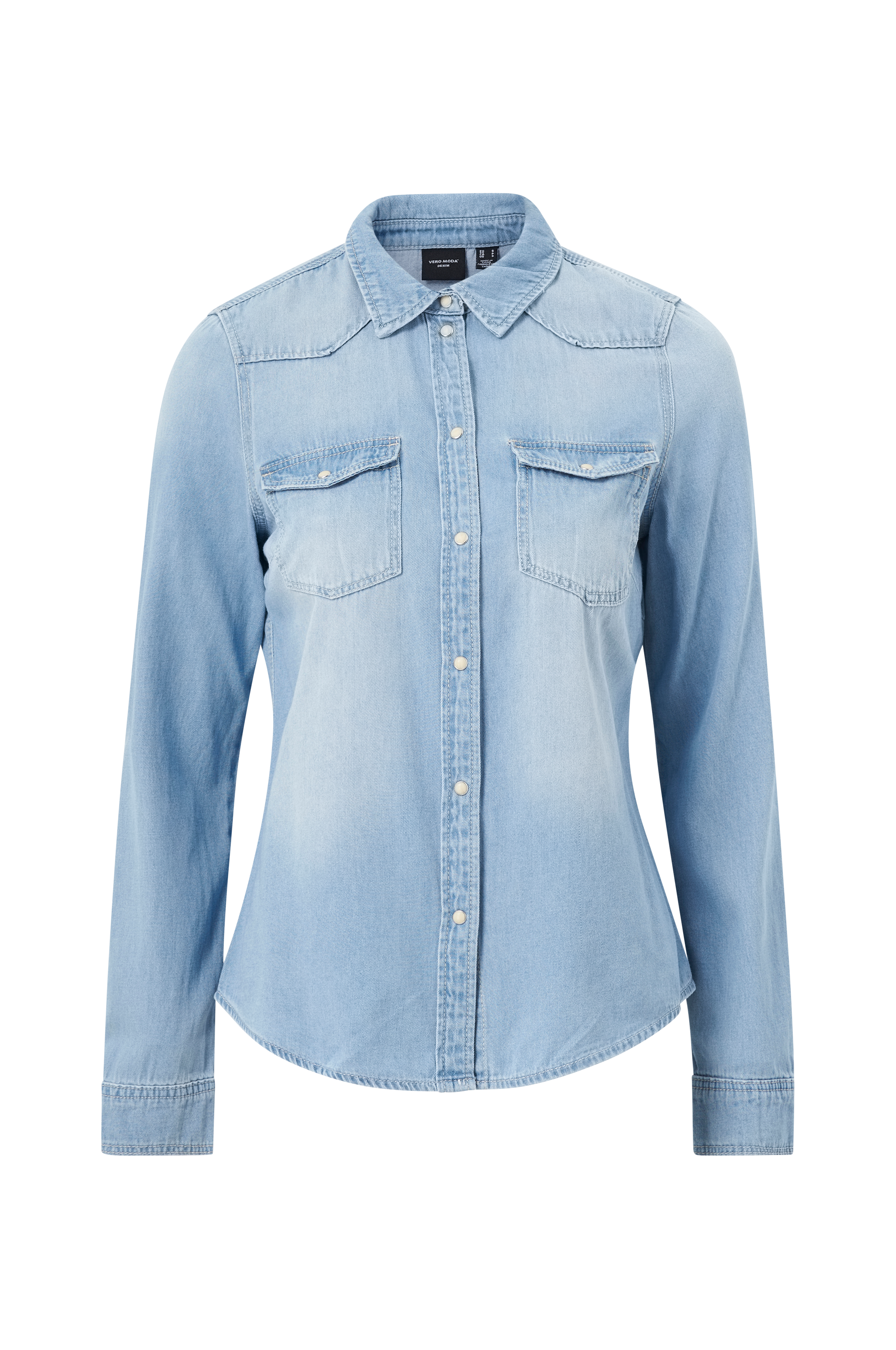 Alle sammen Nedrustning Overvåge Vero Moda Denimskjorte vmMaria LS Denim Slim Shirt Mix New - Blå - Skjorter  | Ellos.no