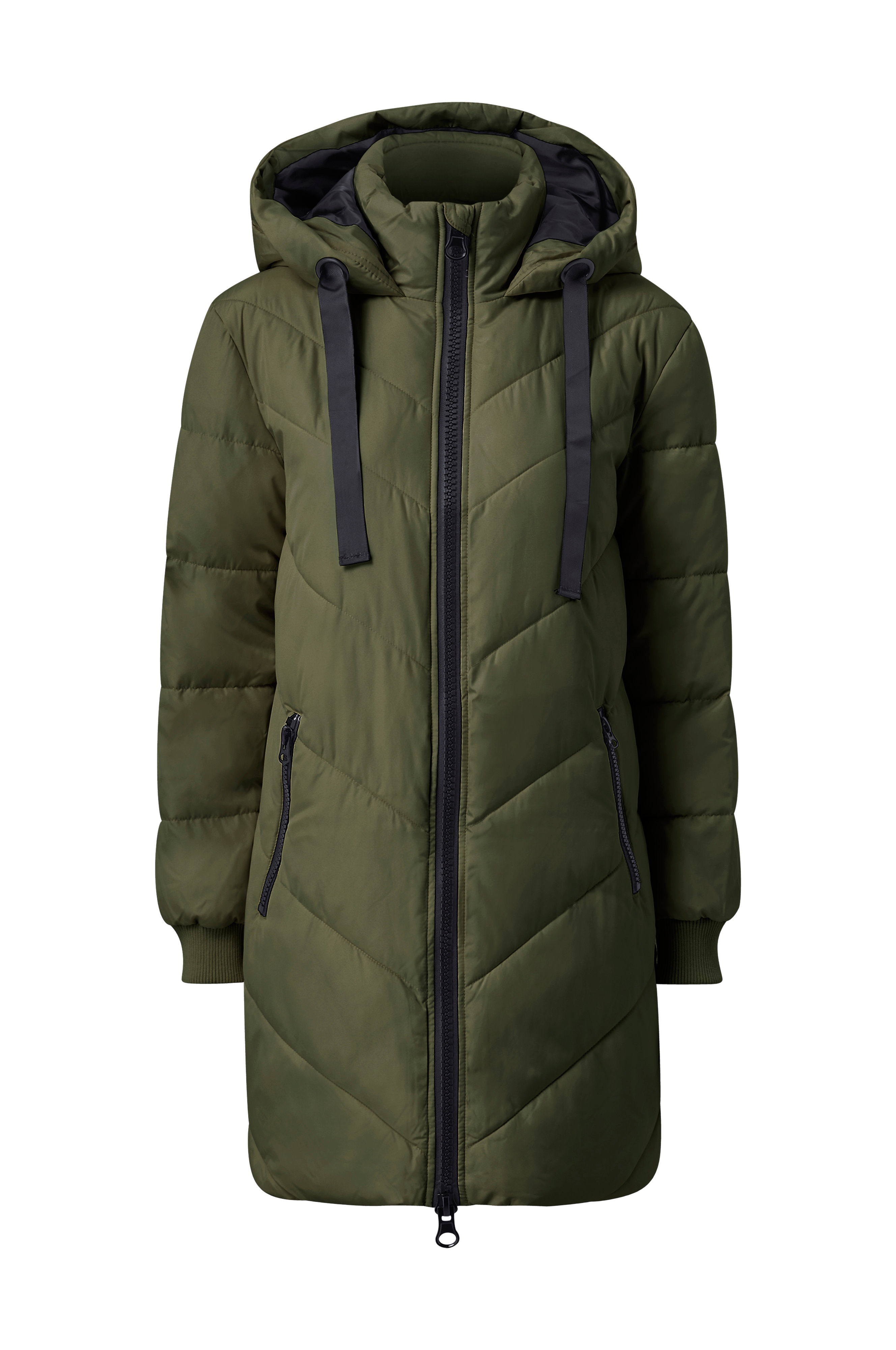 JDY Jakke Padded Hood Jacket - Grøn - & dynejakker | Ellos.dk