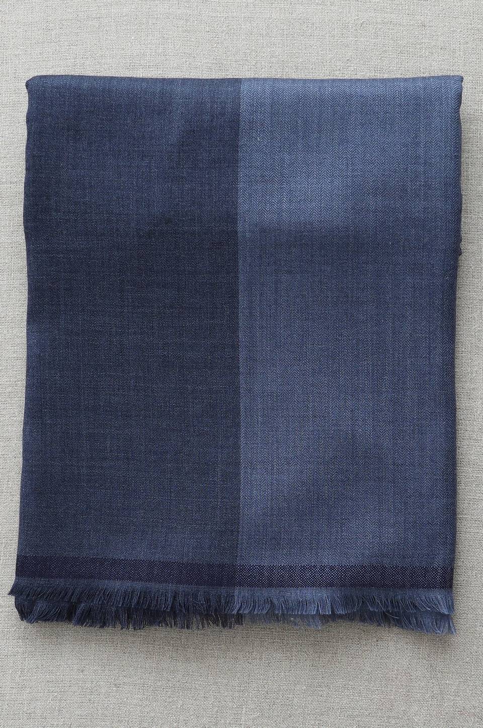 Mimou Sjalpläd Classic Check, blå från Mimou, bild 2