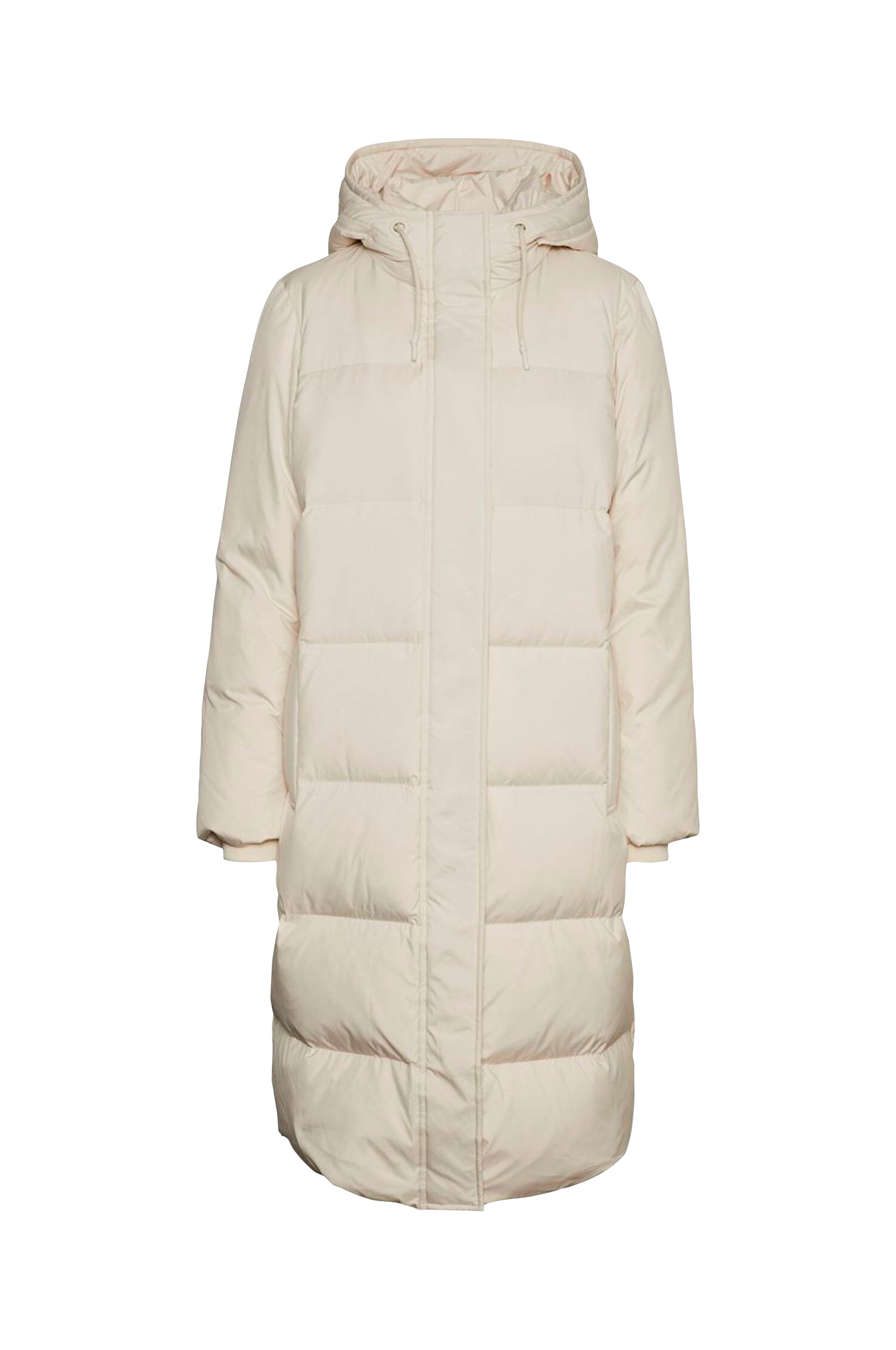 Moda Dunfrakke vmEricaholly Long Down Jacket - Beige - Dun- dynejakker | Ellos.dk