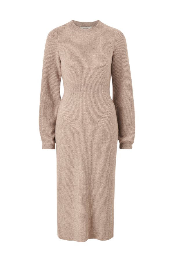 Vero Moda - Maxi kjole vmAngalina LS O-neck 7/8 Knit Dress - Brun - 42/44