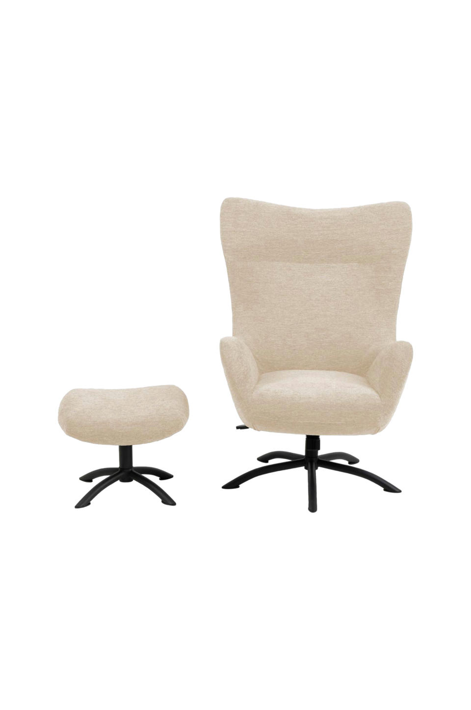 AC Design Furniture Fåtölj med fotpall Lexus, beige från AC Design Furniture, bild 5