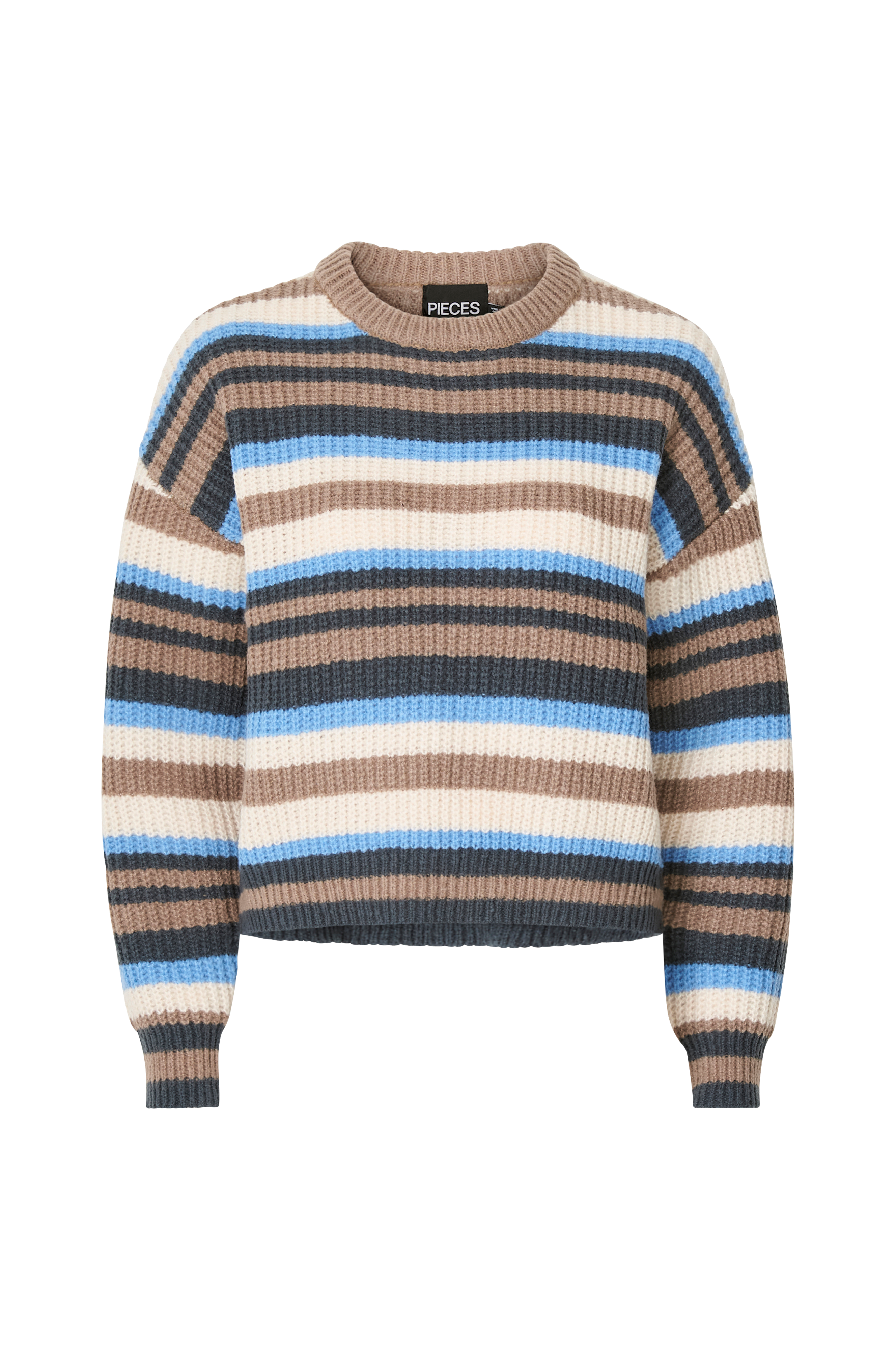 Orkan Catena Begrænse pieces Trøje pcCalifa LS O-neck Knit - Blå - Striktrøjer | Ellos.dk